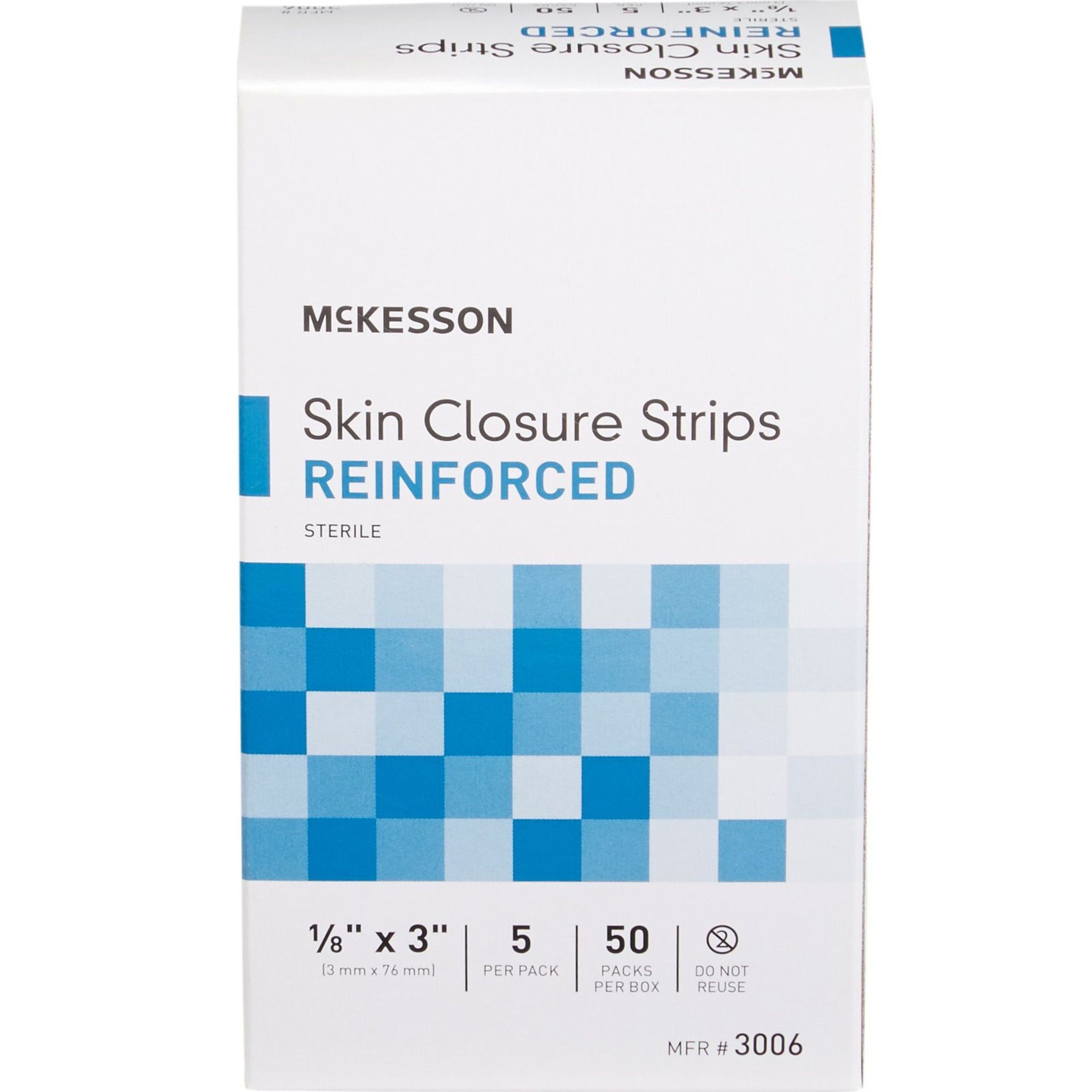 McKesson Reinforced Skin Closure Strips, 1/8 X 3"