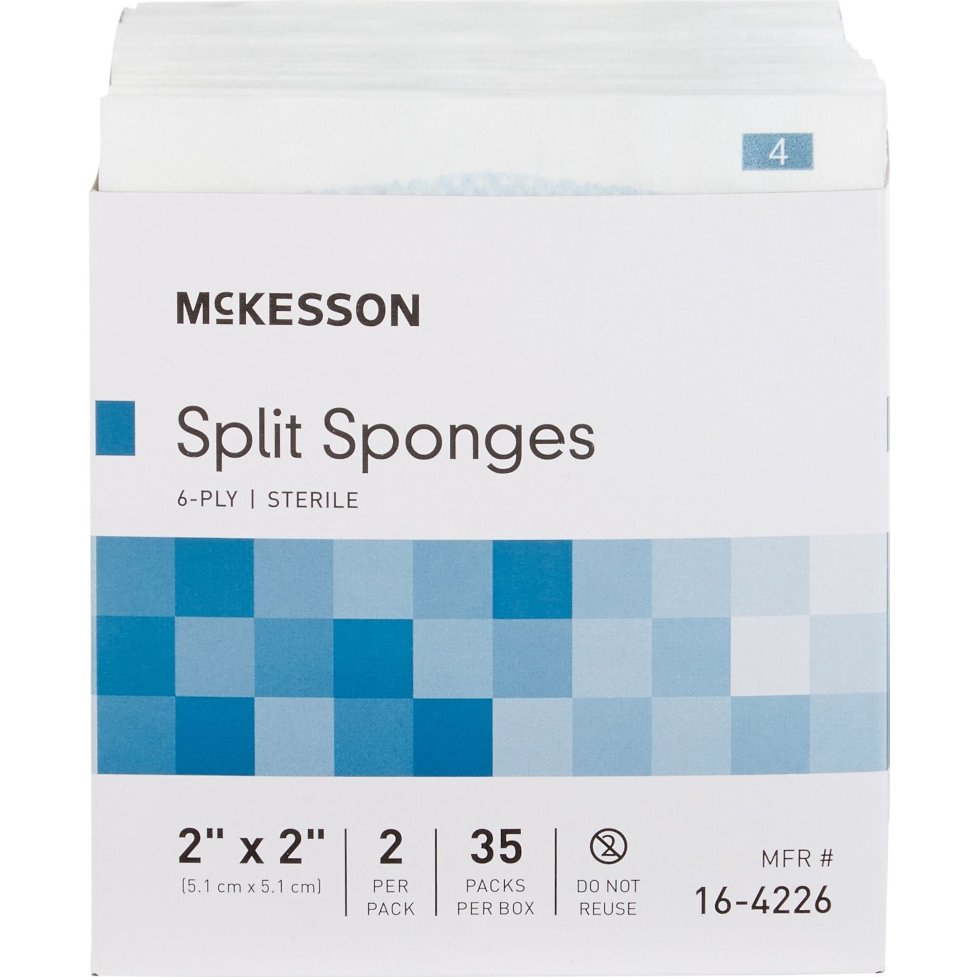 McKesson Split Sponges, 2 X 2