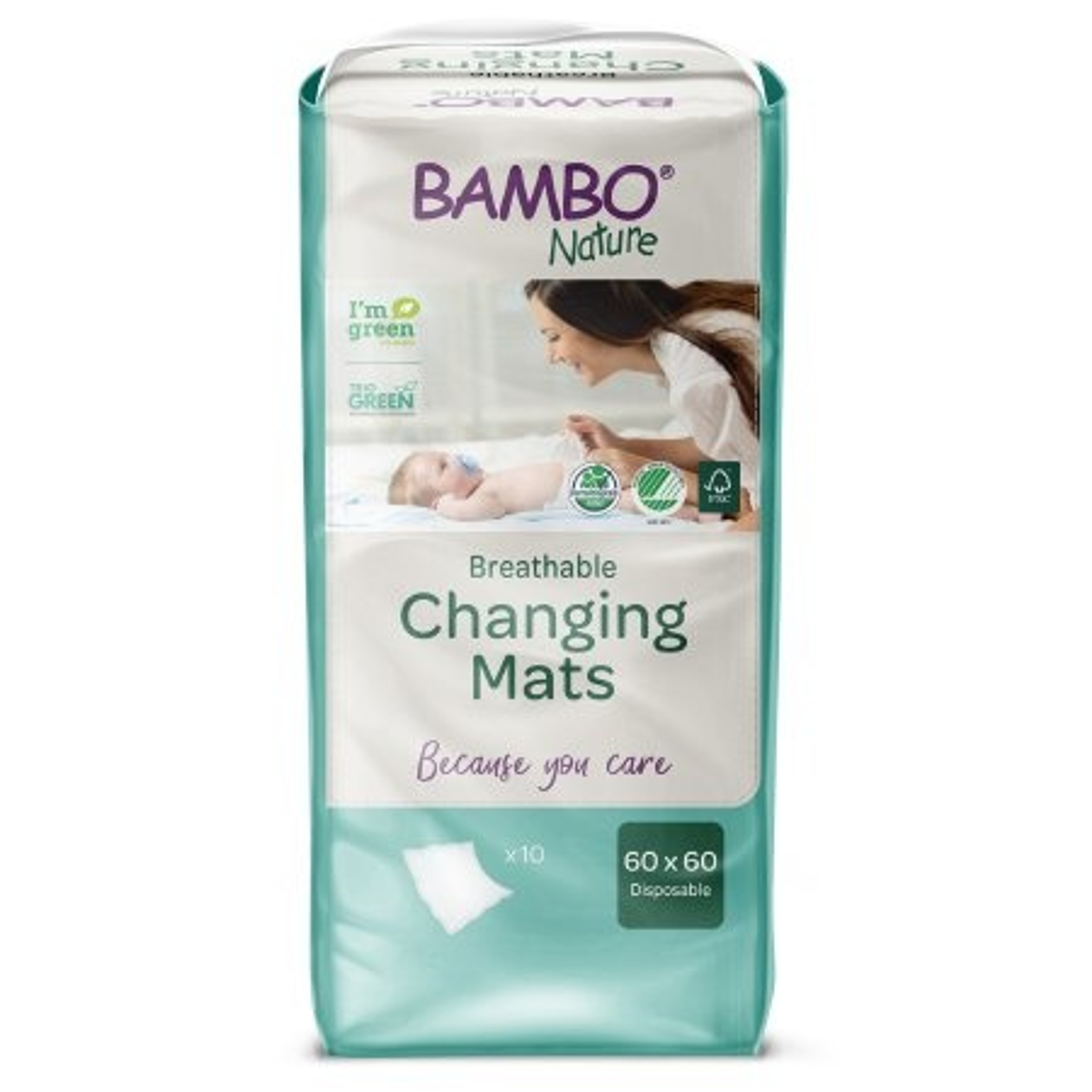 Bambo Nature Breathable Changing Mats, Light Absorbency