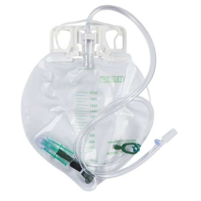 Bard Urinary Drainage Bag with Anti-Reflux Chamber and EZ-Lok Sampling Port