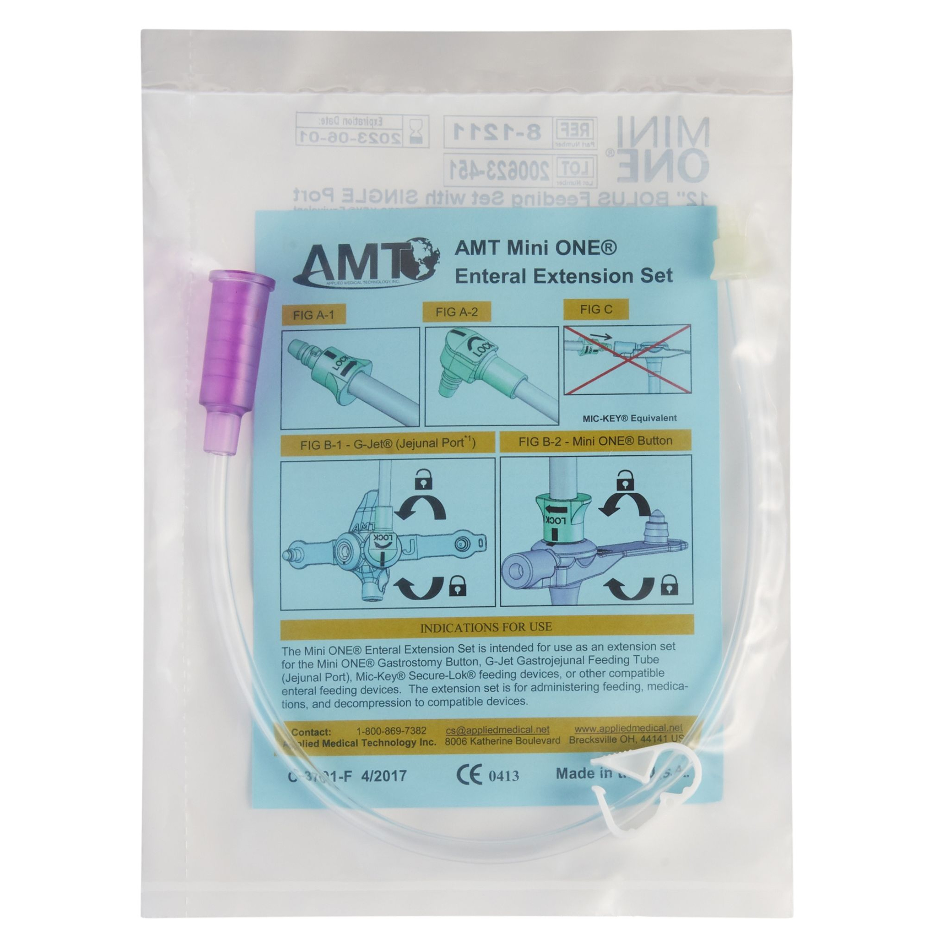 AMT Mini ONE Straight Connector with Bolus Adapter