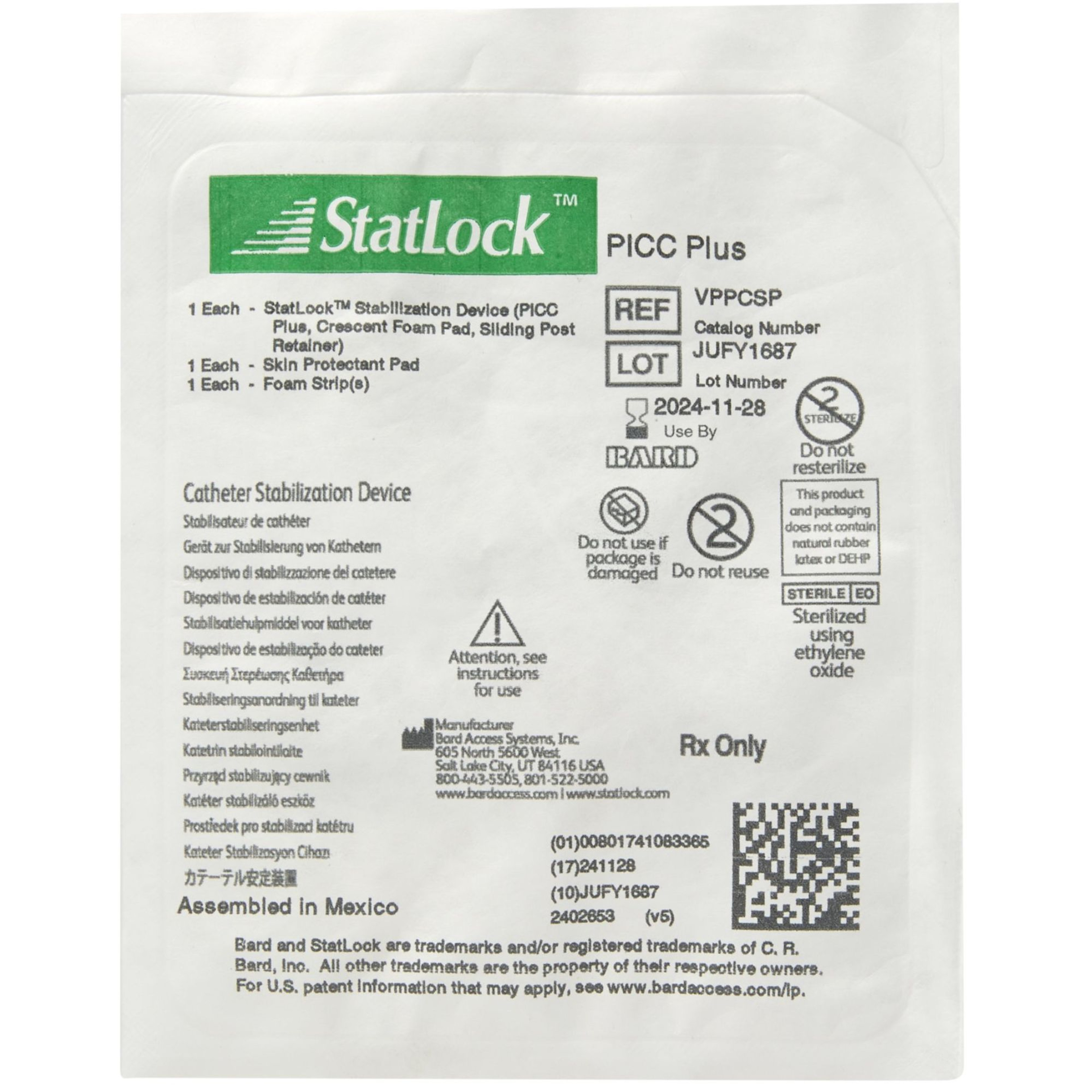 Statlock PICC Plus Stabilization Device