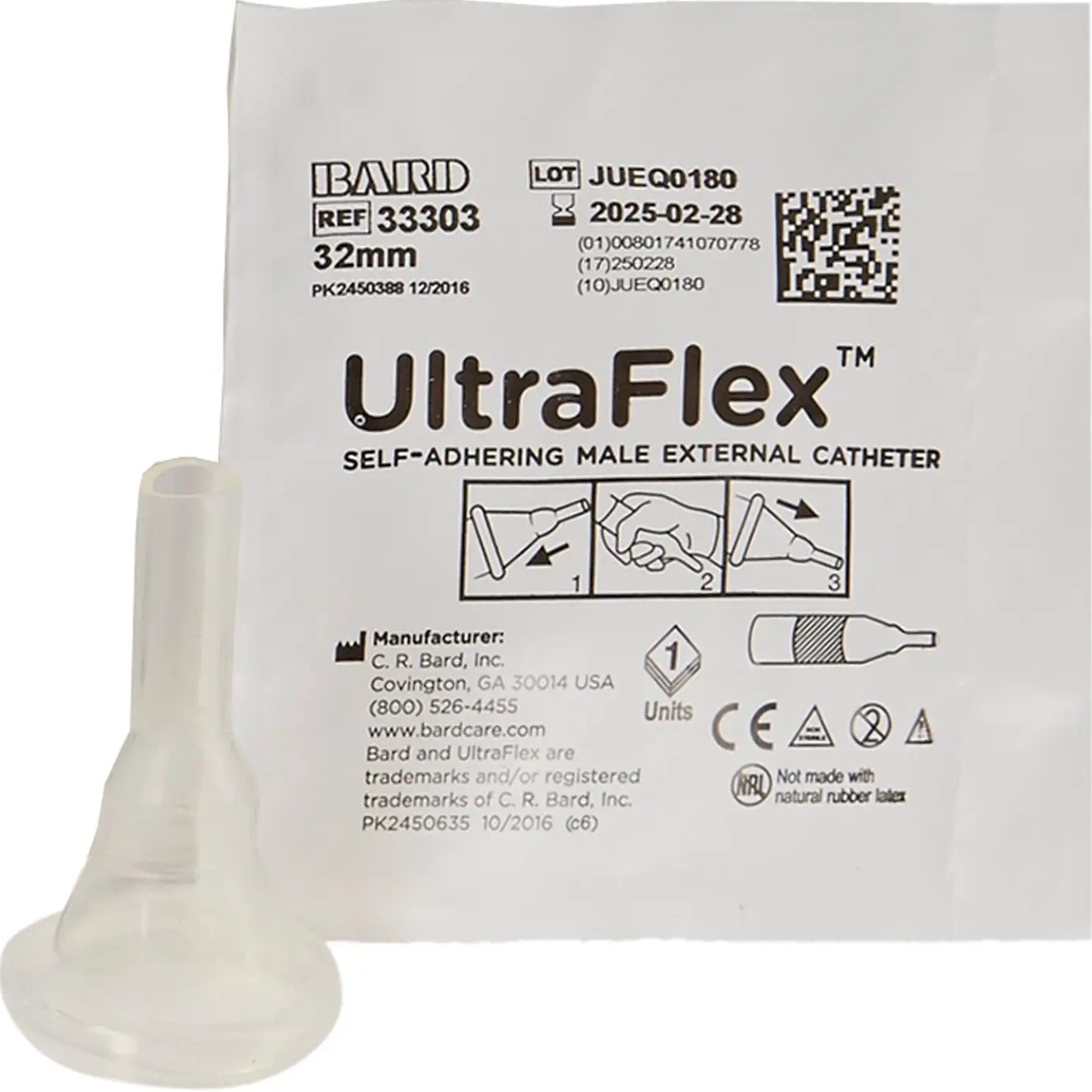 Bard UltraFlex Self-Adhering Male External Catheter