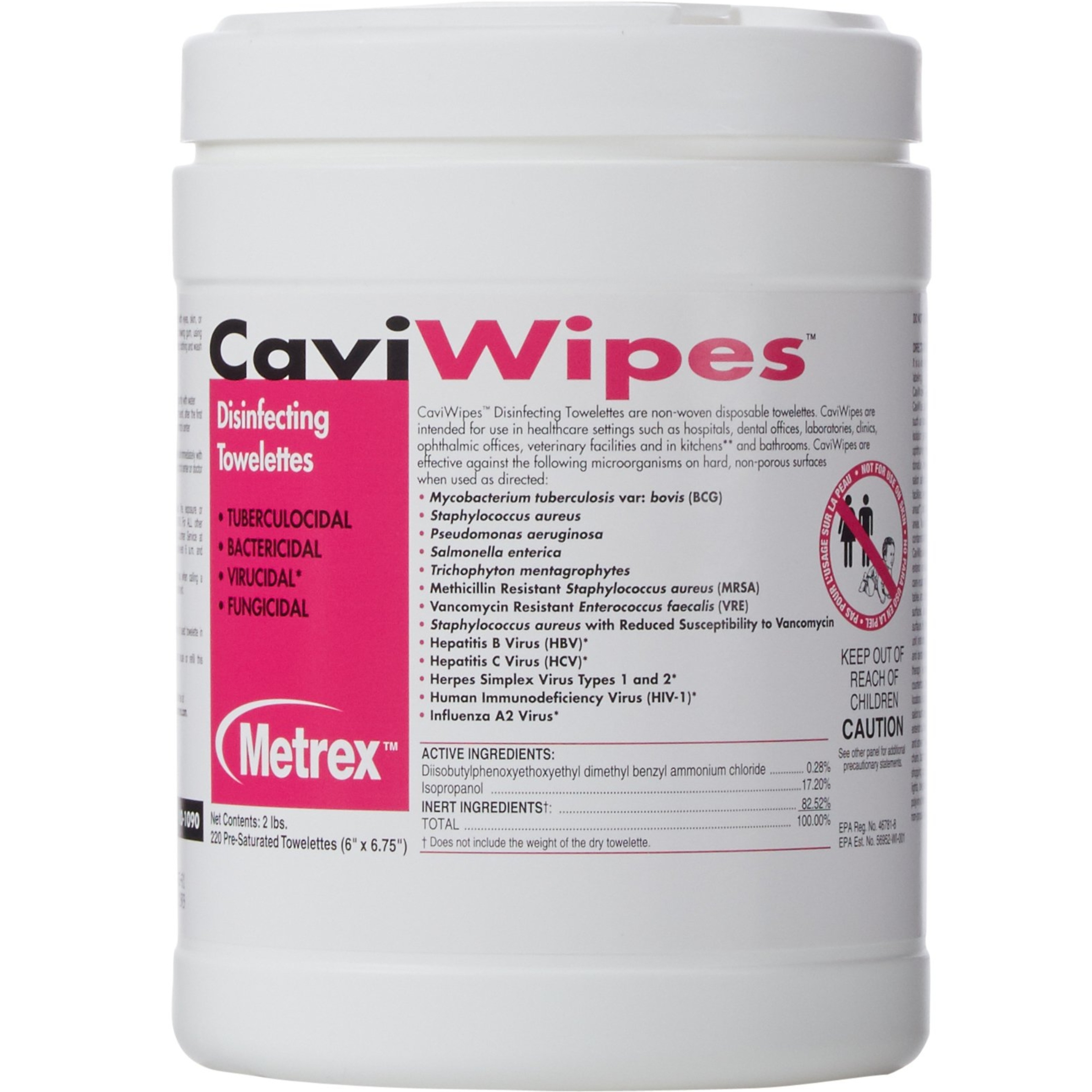 CaviWipes Disinfecting Towelettes, 6 X 6.75"