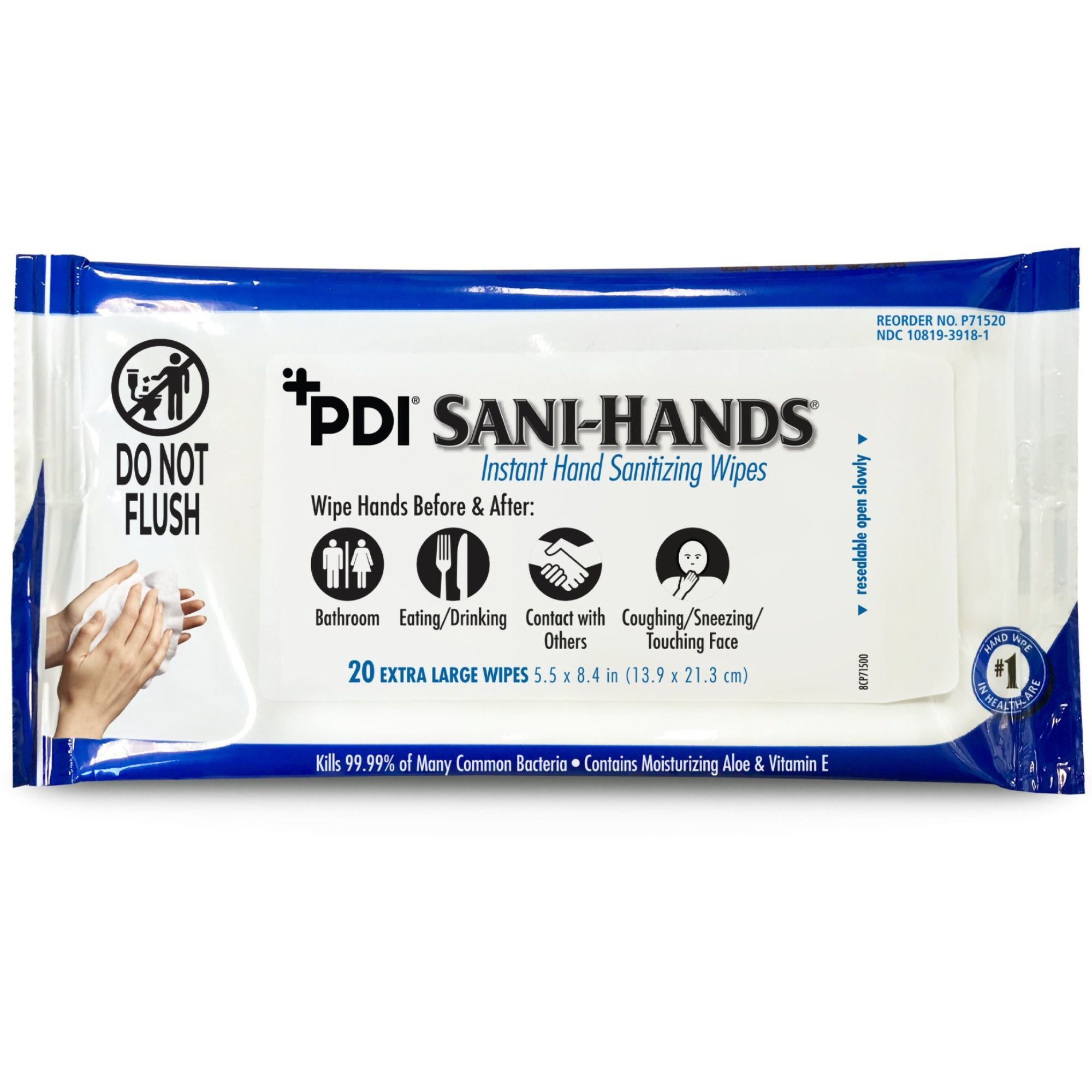 PDI Sani-Hands Instant Hand Sanitizing Wipes
