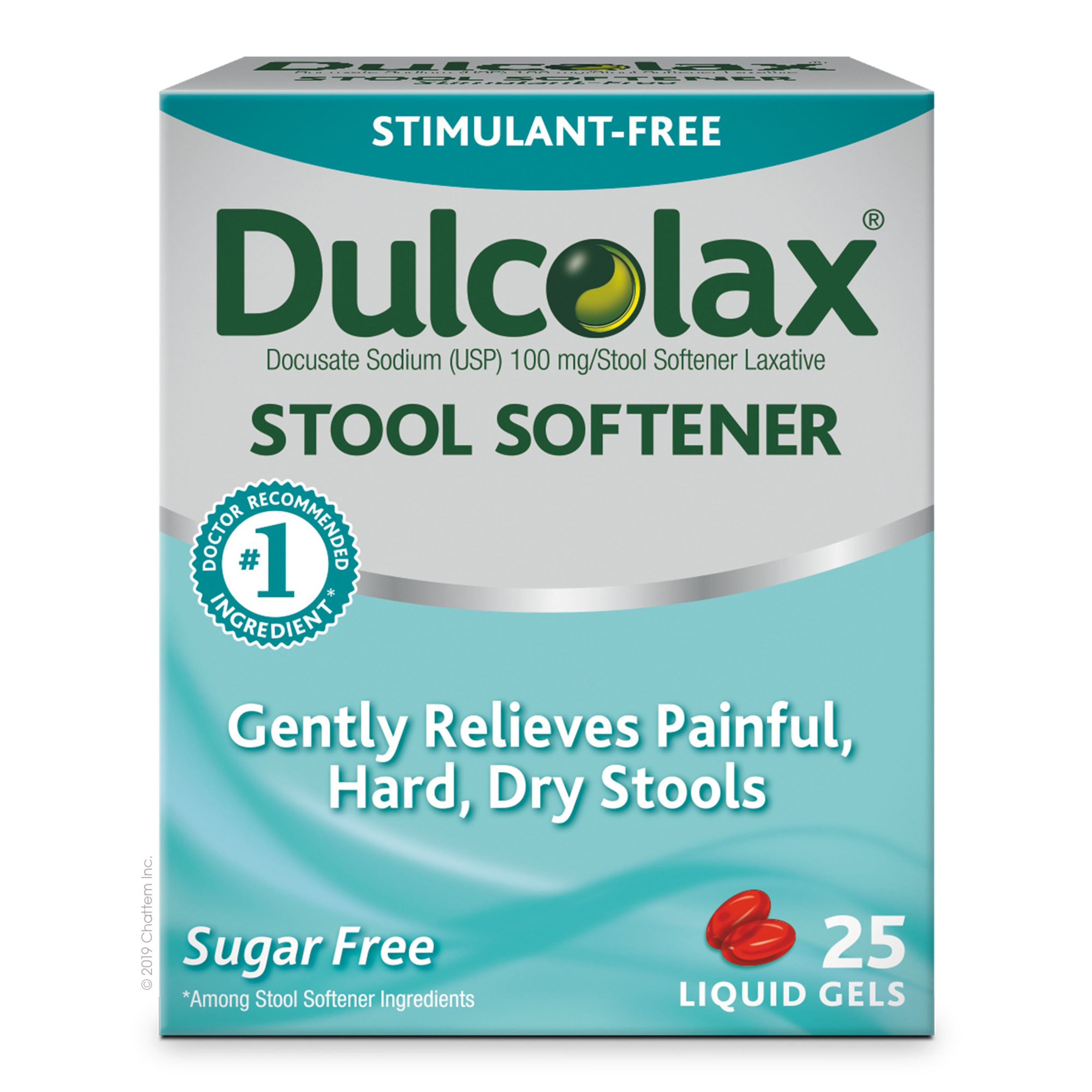 Dulcolax Stool Softener, 100 mg, 25 Liquid Gels