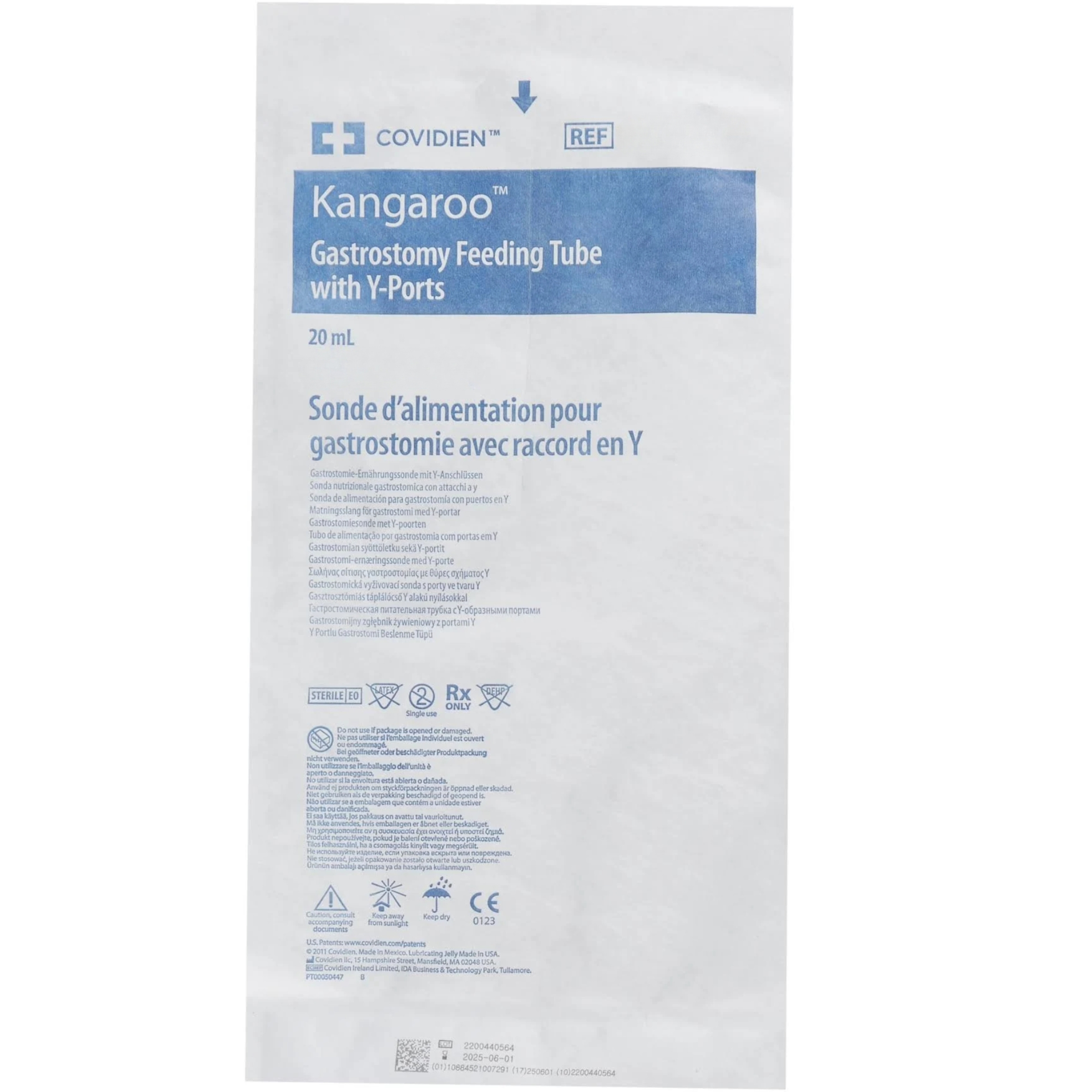 Cardinal Kangaroo Gastrostomy Feeding Tube with Y-Port