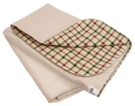 Beck's Classic Autumn Beige Plaid Reusable Underpad, Heavy Absorbency