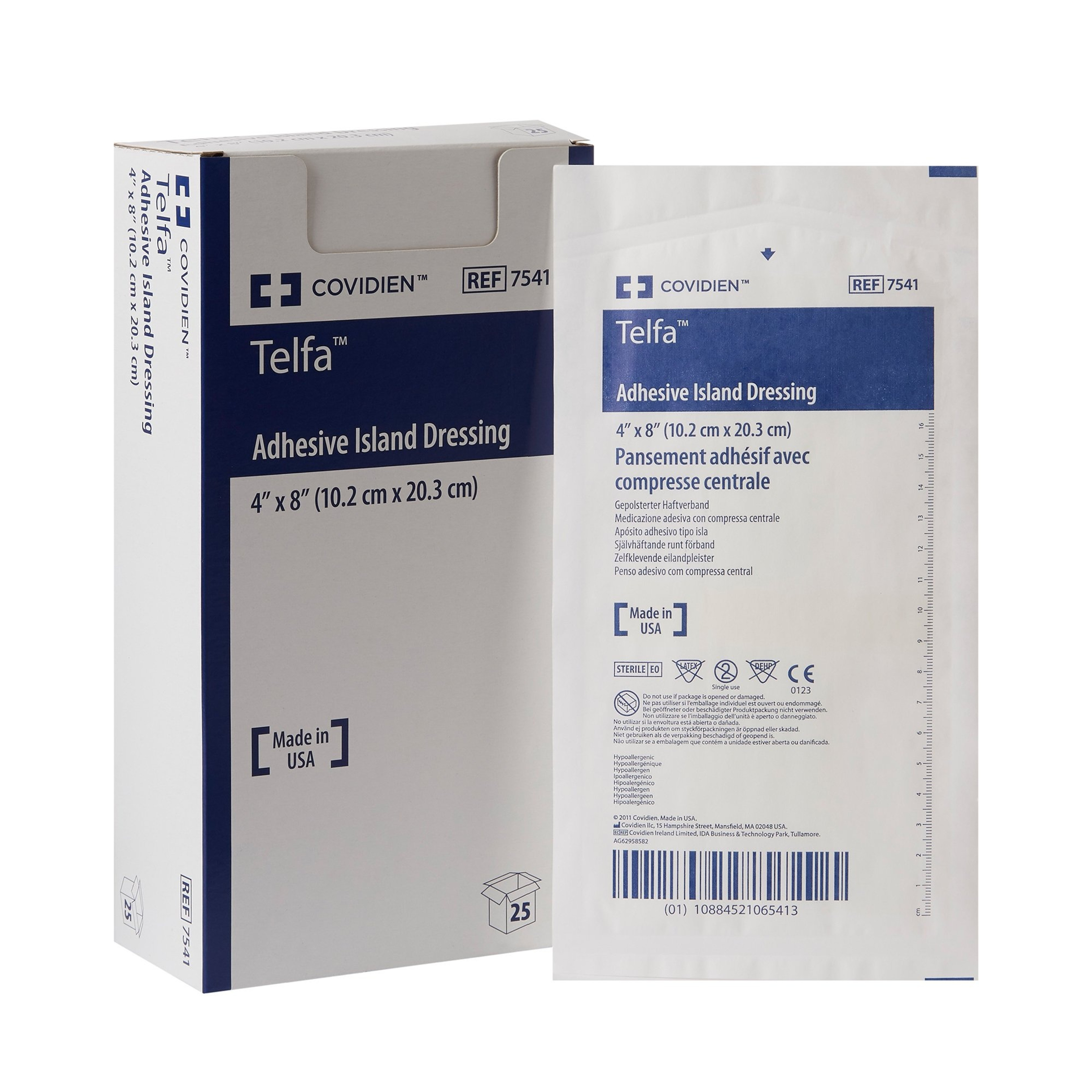 Cardinal Telfa Adhesive Island Dressing, 4 X 8"