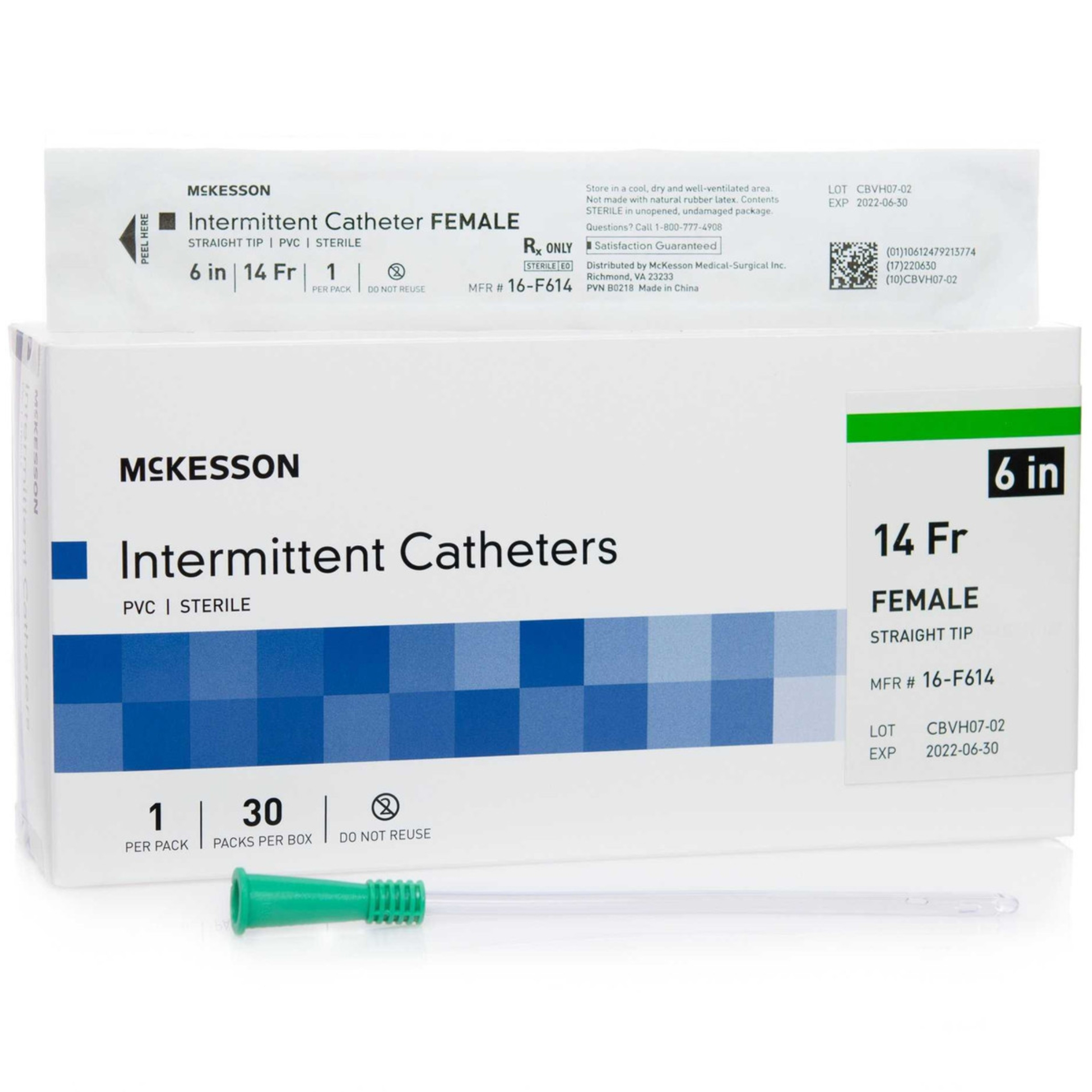 McKesson Female Uncoated Intermittent Catheter