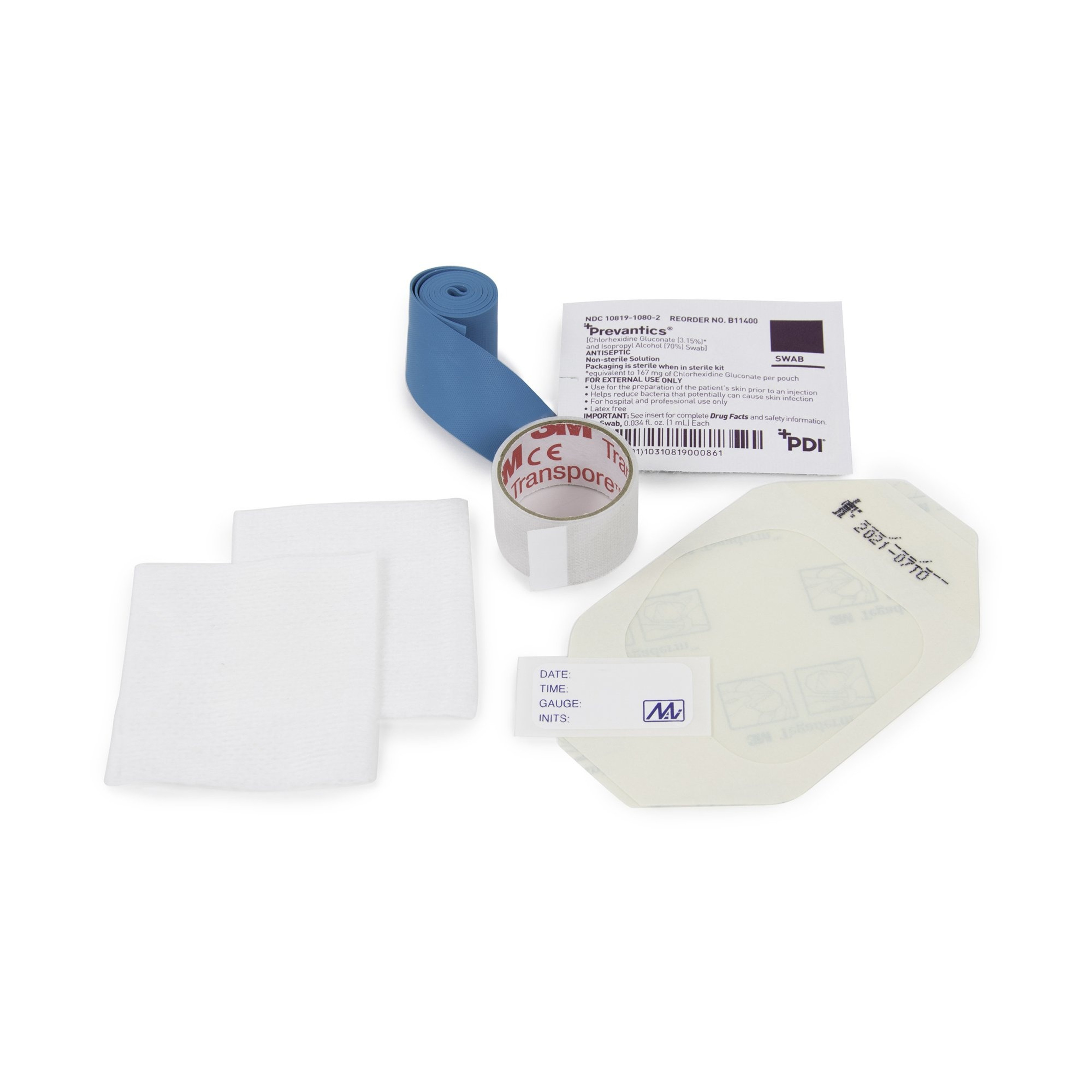 McKesson I.V. Start Kit, Tegaderm Dressing, Prevantics Antiseptic Swab Pad