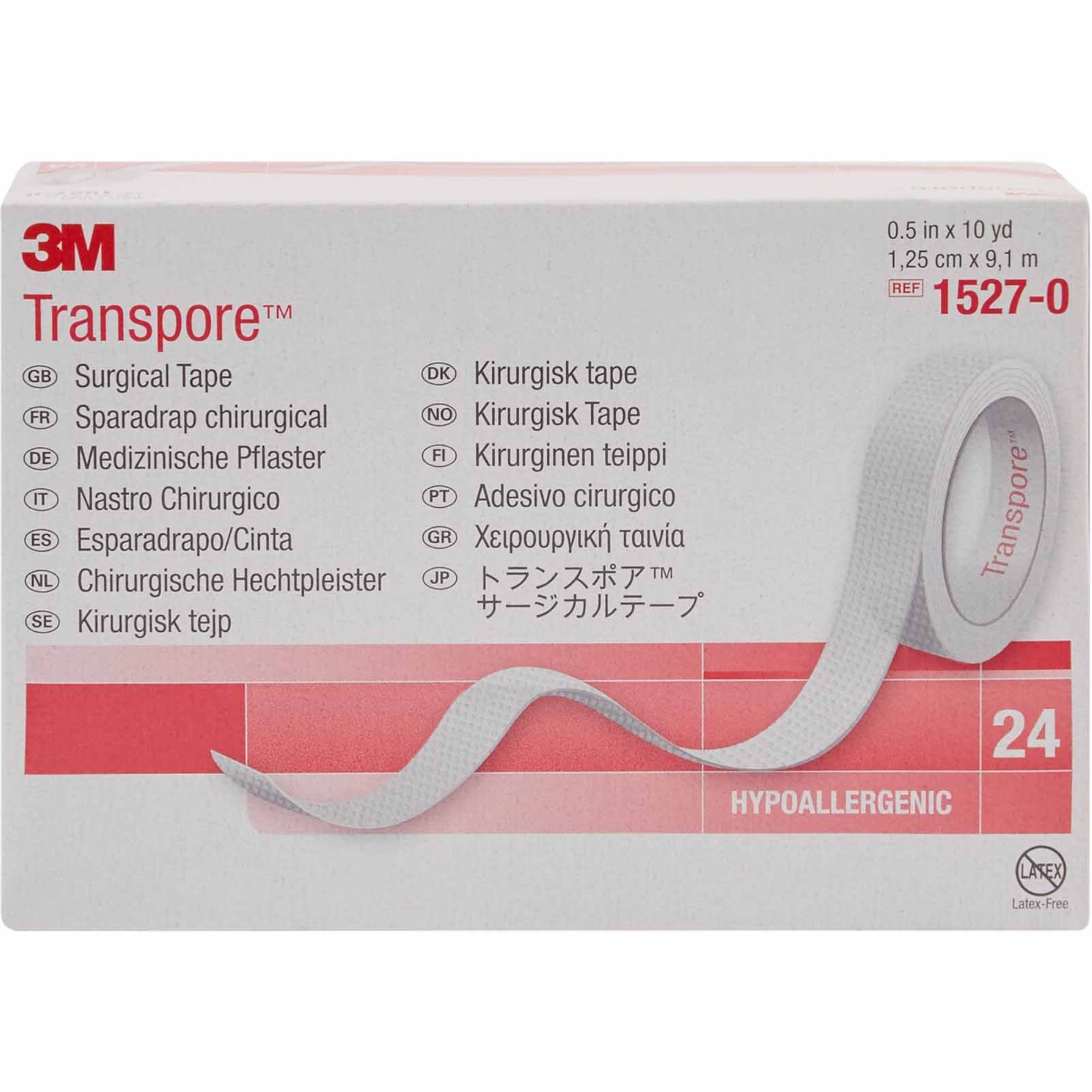 3M Transpore Water Resistant Plastic Medical Tape