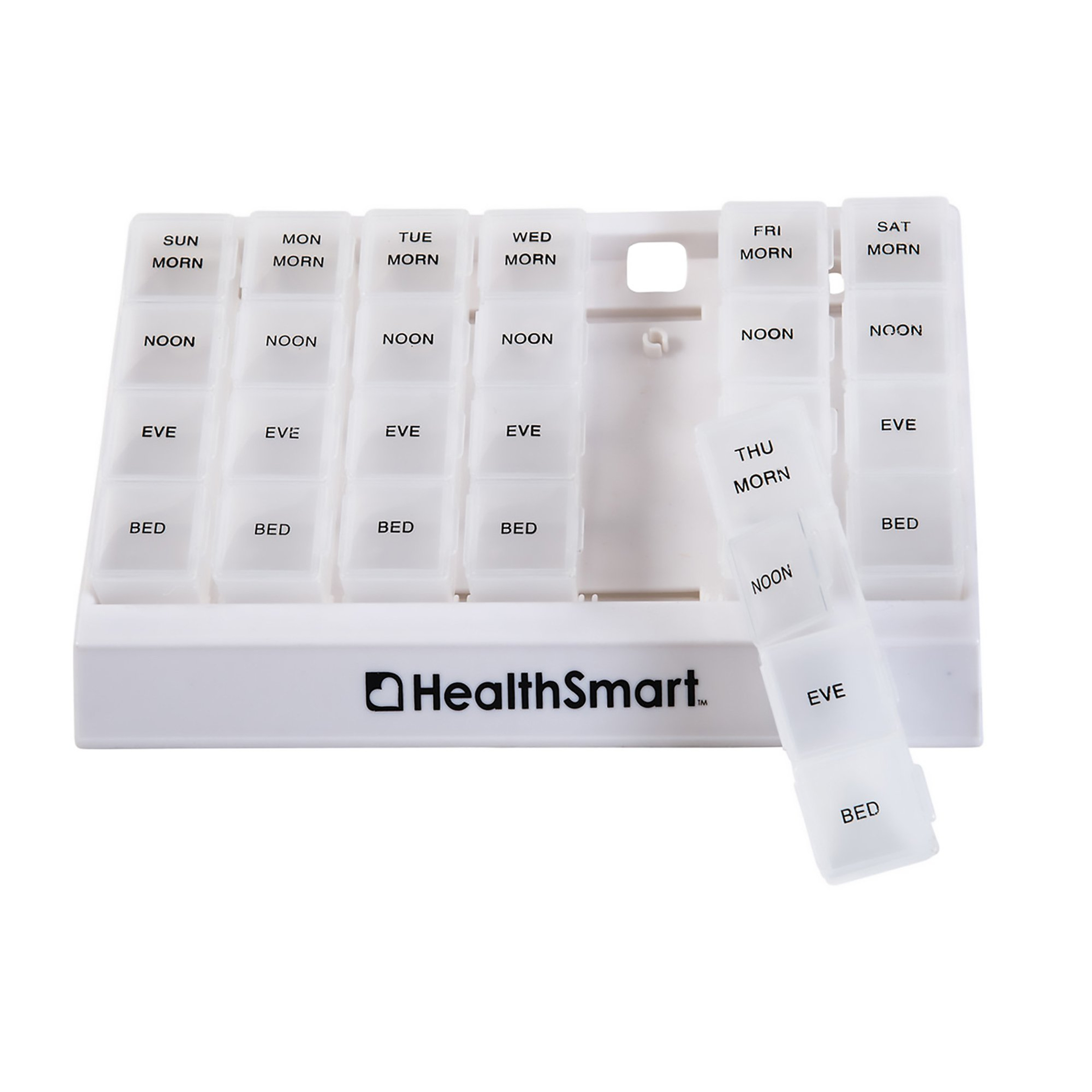 HealthSmart 7-Day Pill Organizer, Large, 4 Dose