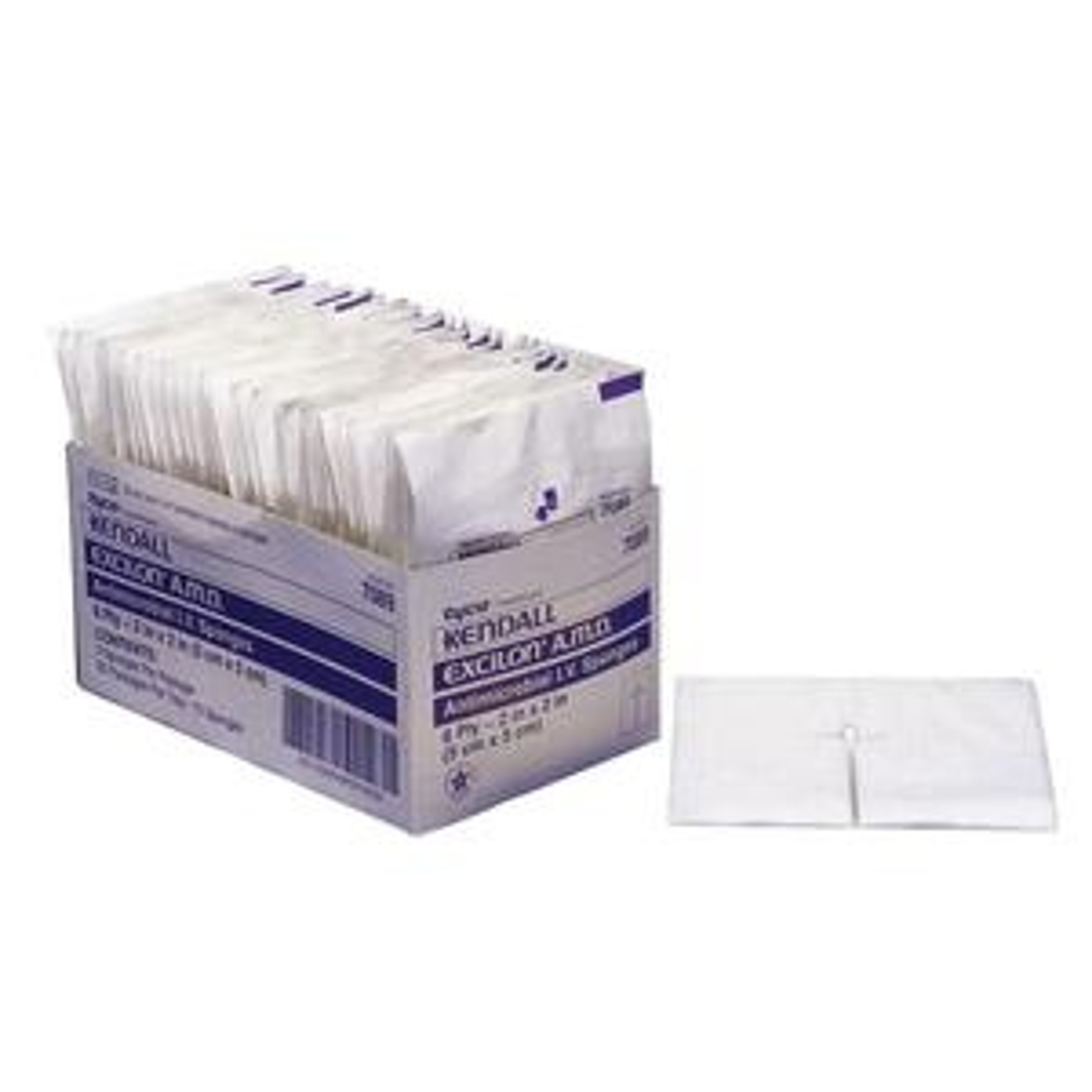 Cardinal Health Kendall Excilon AMD Antimicrobial Drain/IV Gauze Sponge, 6-Ply, 2 X 2"