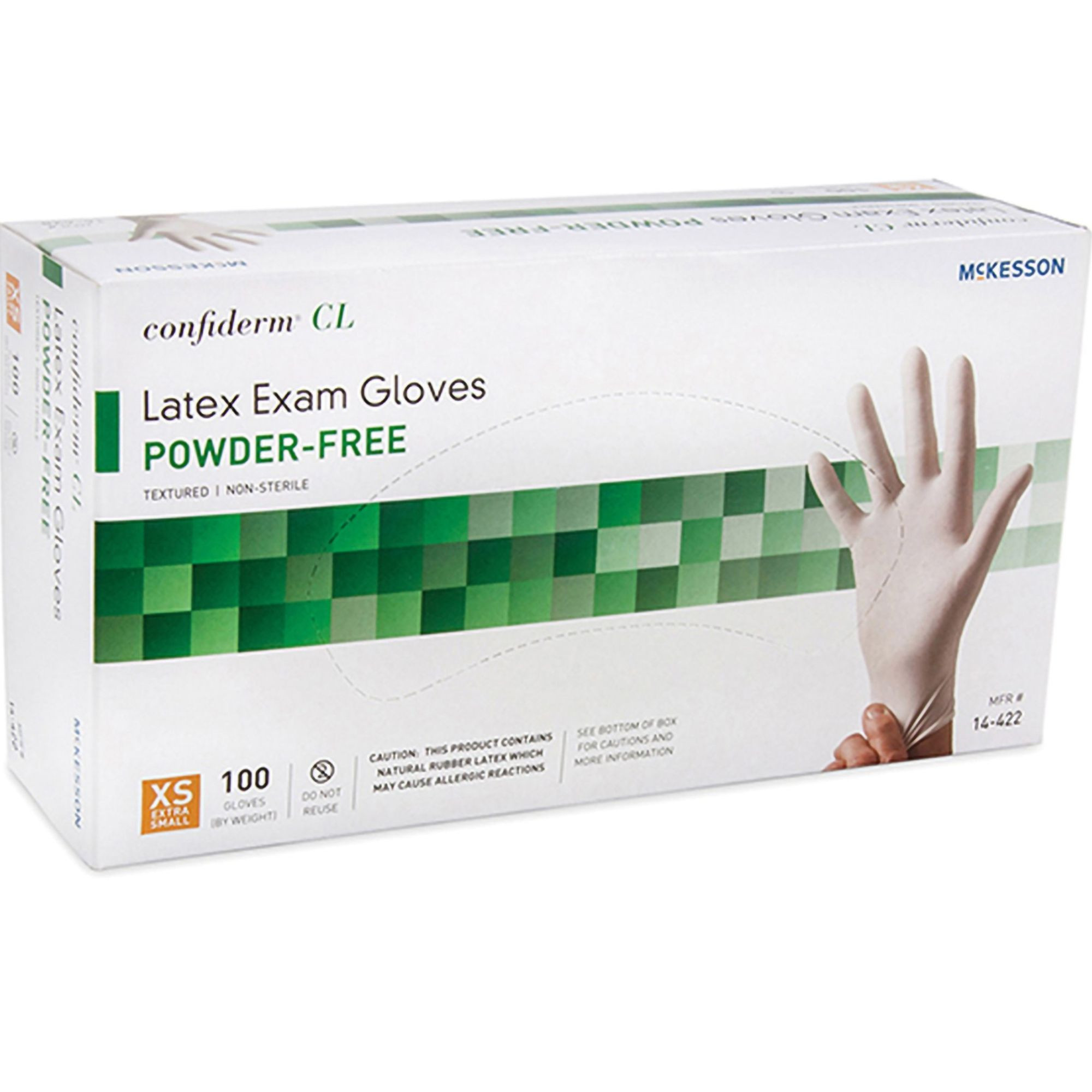 McKesson Confiderm CL Latex Exam Gloves, Powder-Free