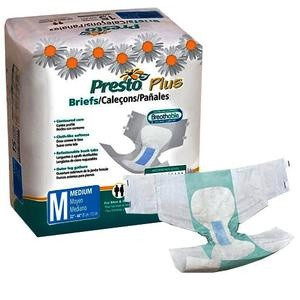 Presto Plus Briefs with Tabs, Value Plus Absorbency