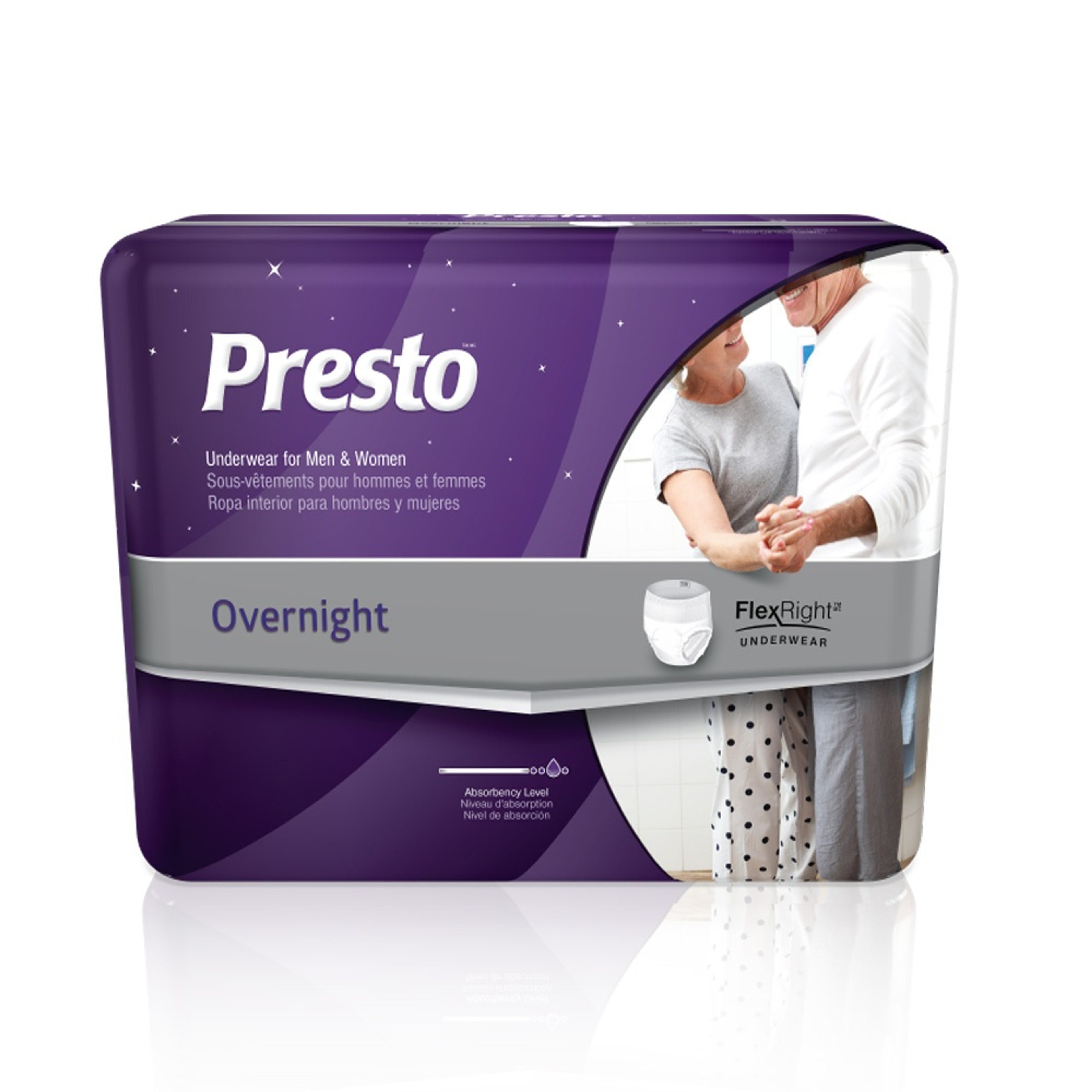 Presto Discreet Underwear, Overnight Absorbency