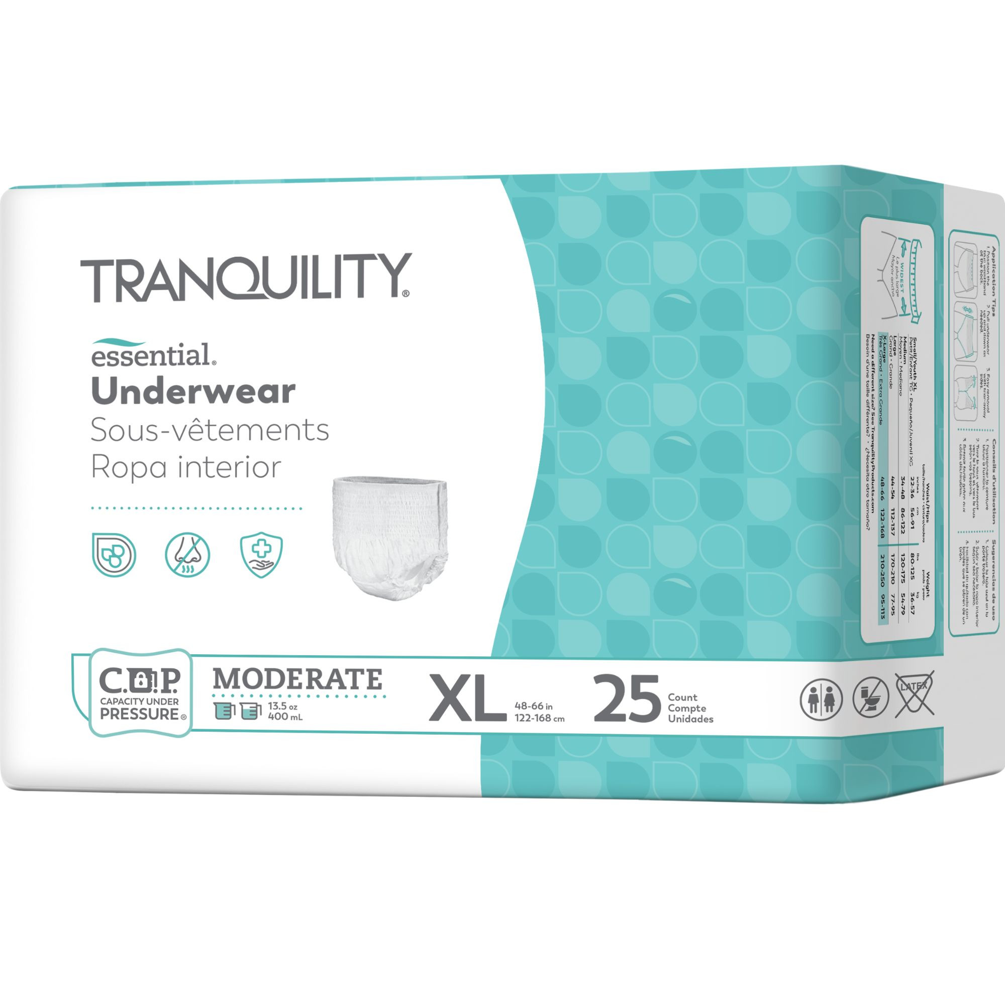 Tranquility Essential Adult Incontinence Pull-Up Underwear, Moderate Absorbency