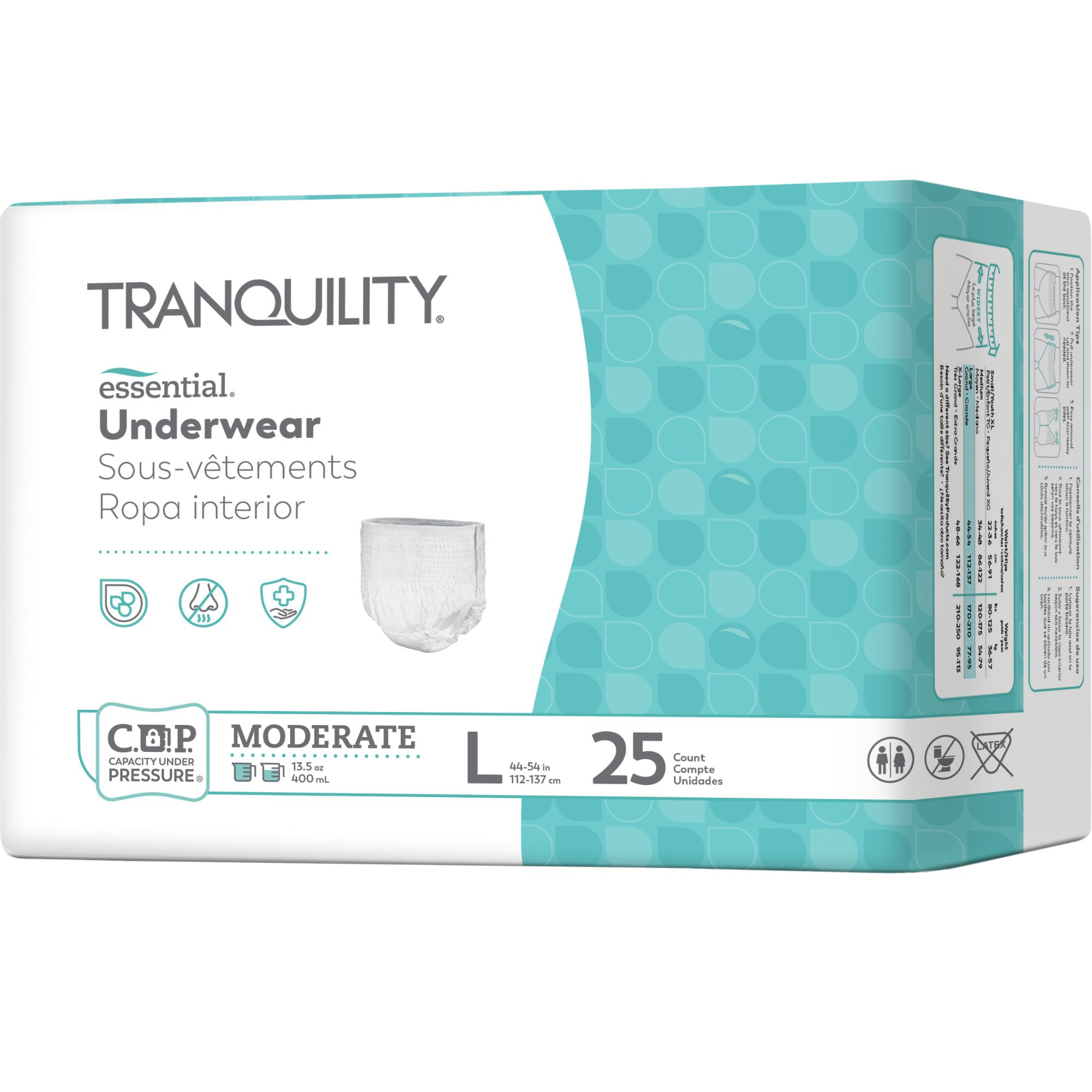 Tranquility Essential Adult Incontinence Pull-Up Underwear, Moderate Absorbency