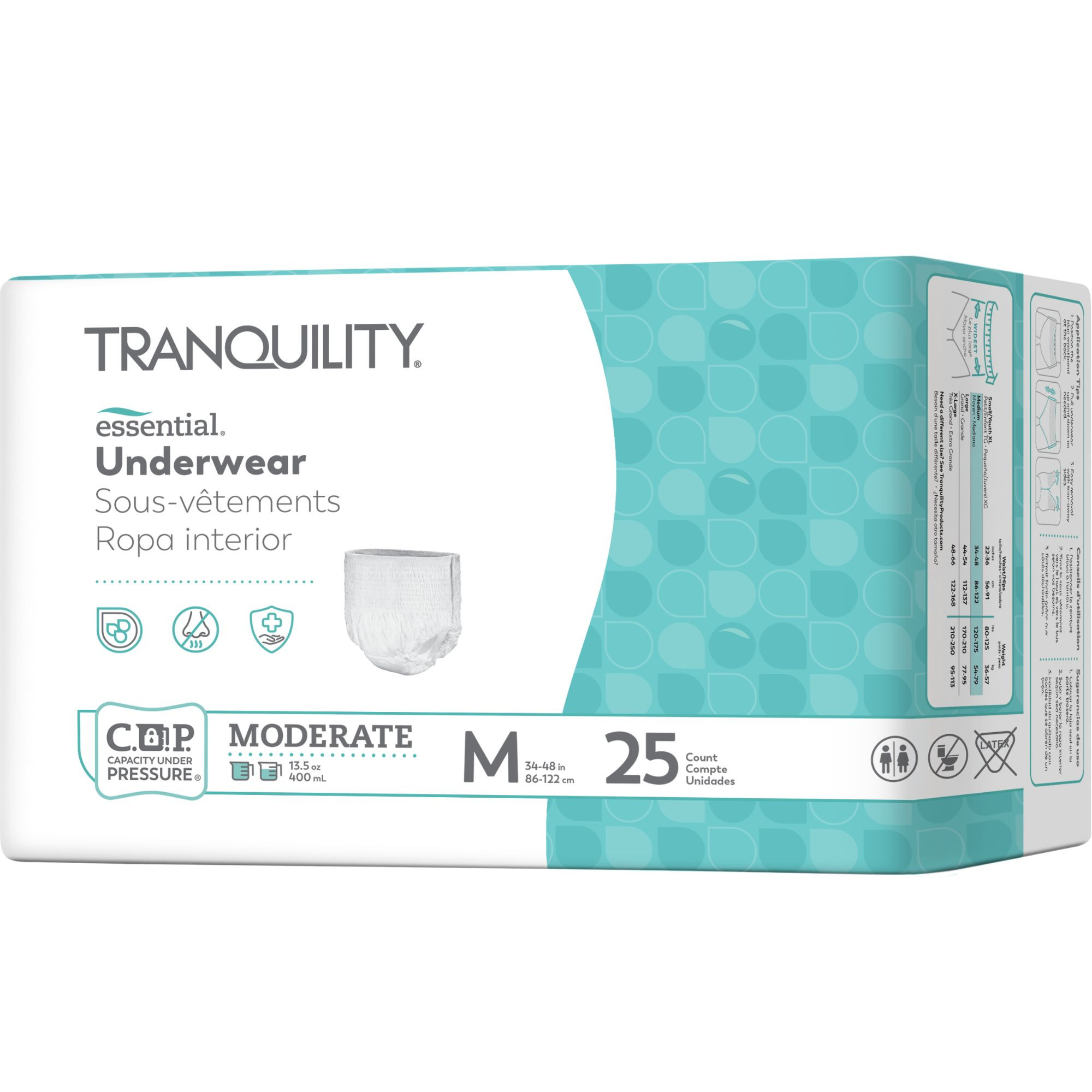 Tranquility Essential Adult Incontinence Pull-Up Underwear, Moderate Absorbency