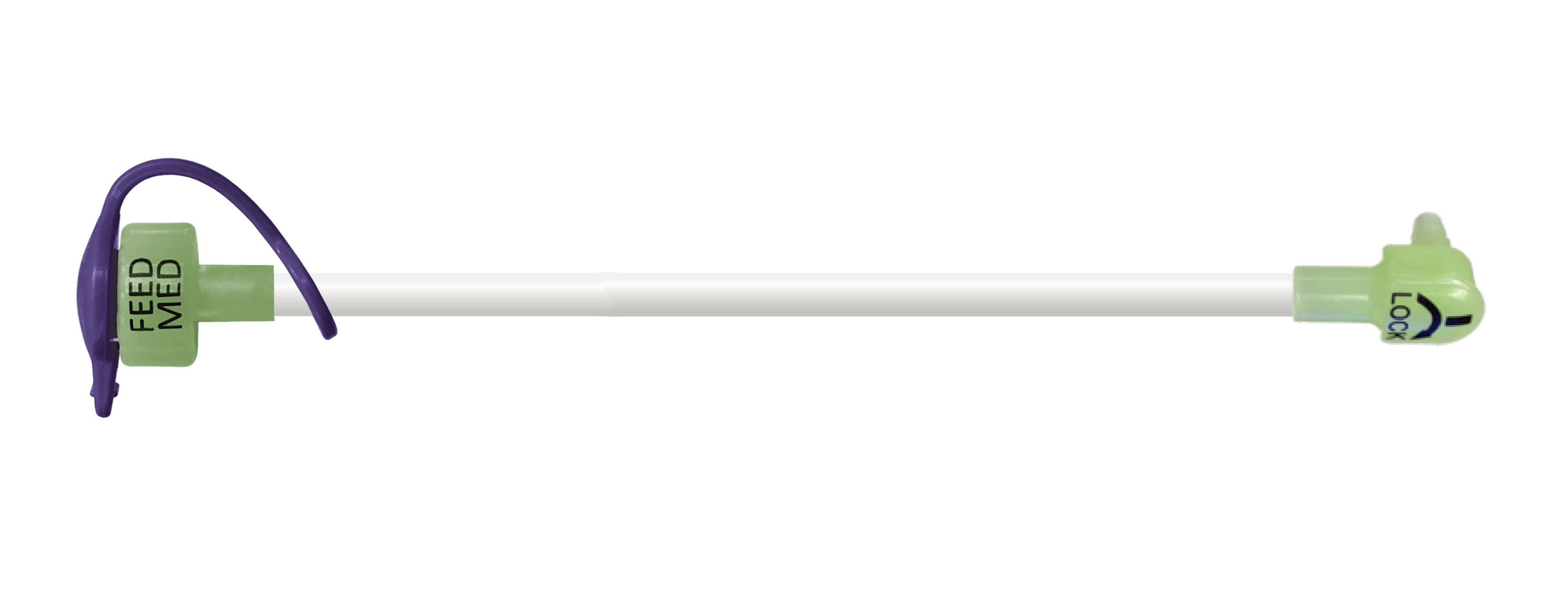 MiniONE Right Angle Purple Bolus Feeding Set, ENFit Connector, 12″