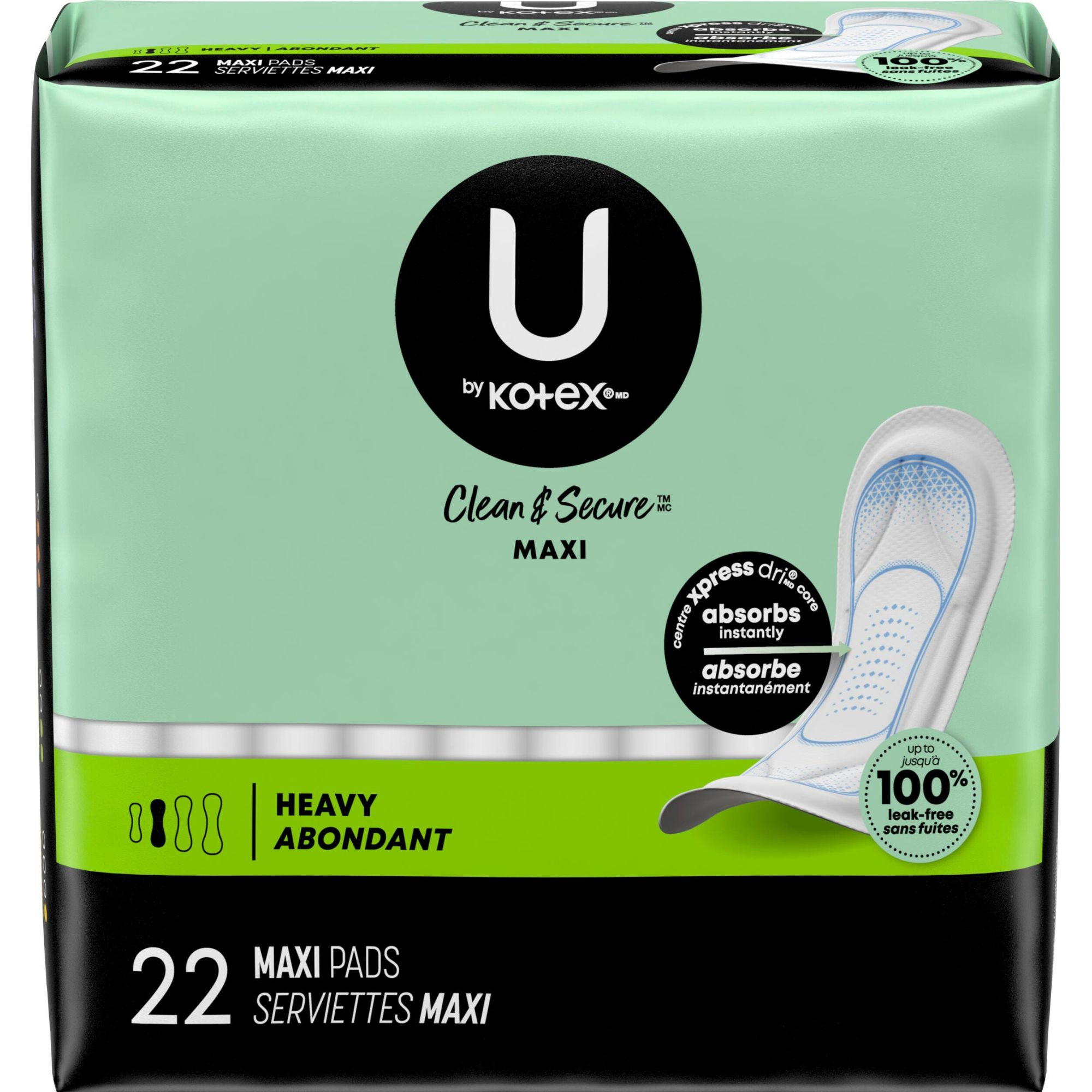 U by Kotex Security Pads, Heavy Absorbency