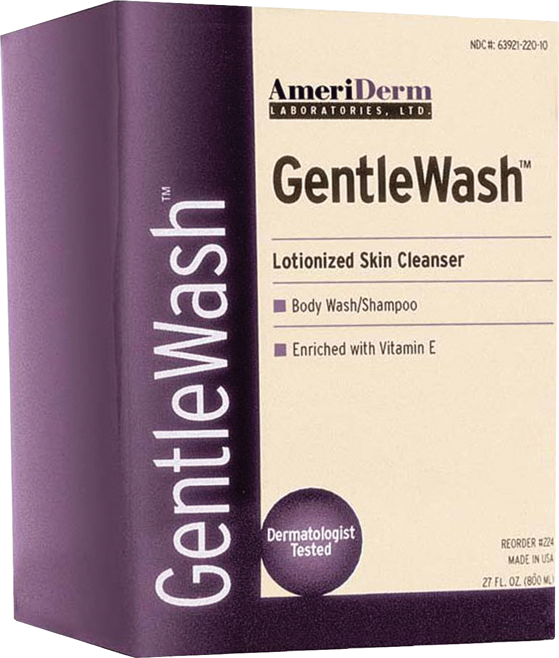Ameriderm GentleWash Lotionized Skin Cleanser, 800 mL