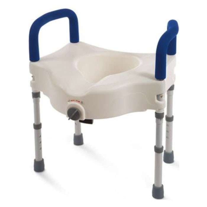 Cardinal Health Heavy Duty Raised Toilet Seat with Lock