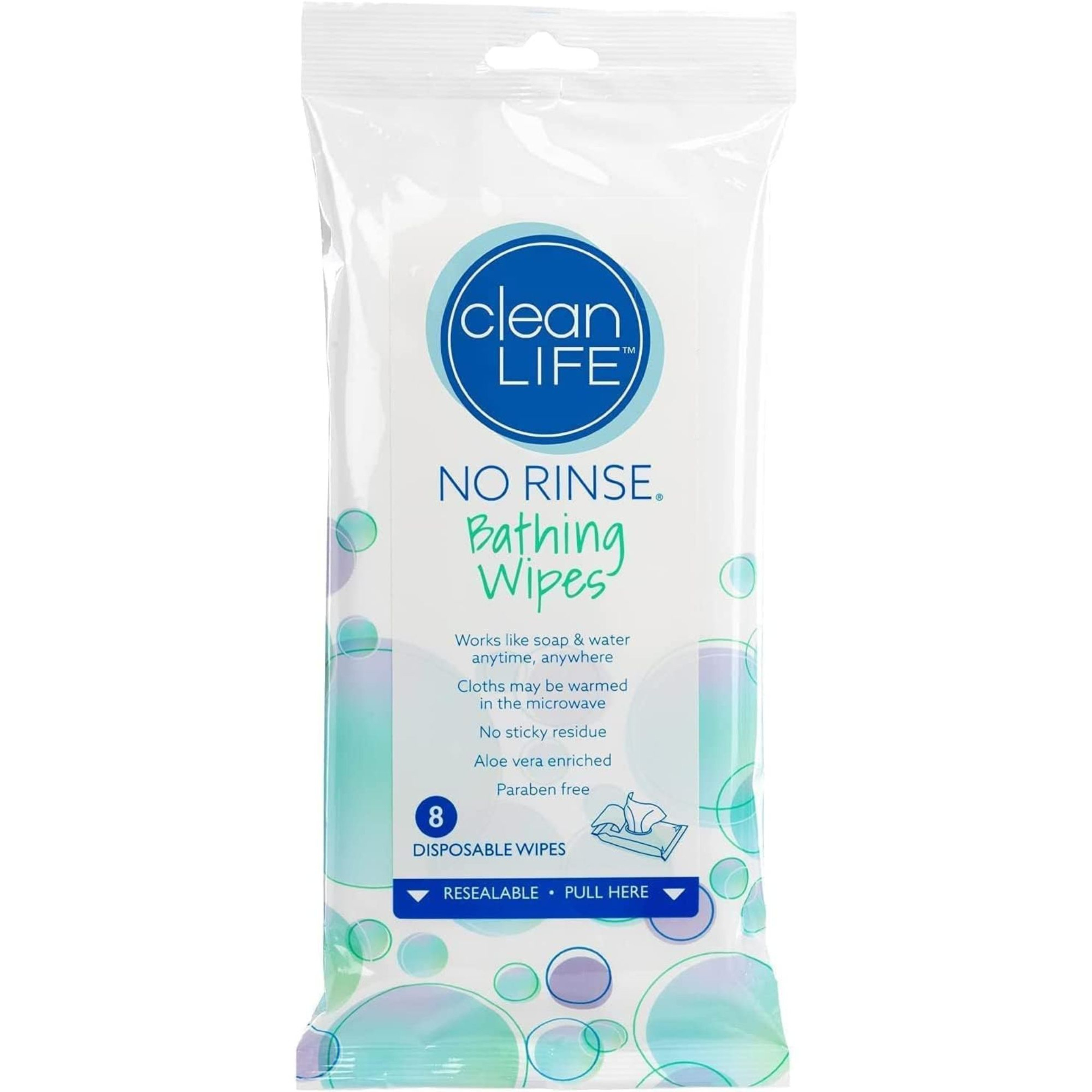 Cleanlife No-Rinse Bathing Wipes