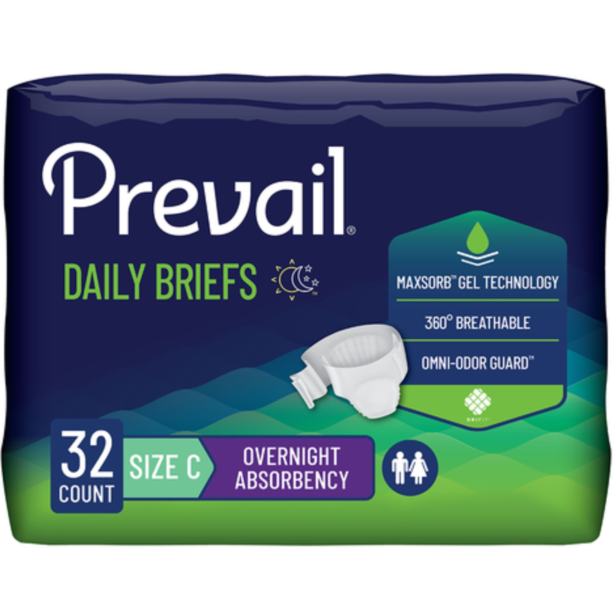 Prevail Adult Incontinence Bariatric Briefs with Tabs for Men & Women, Ultimate Absorbency