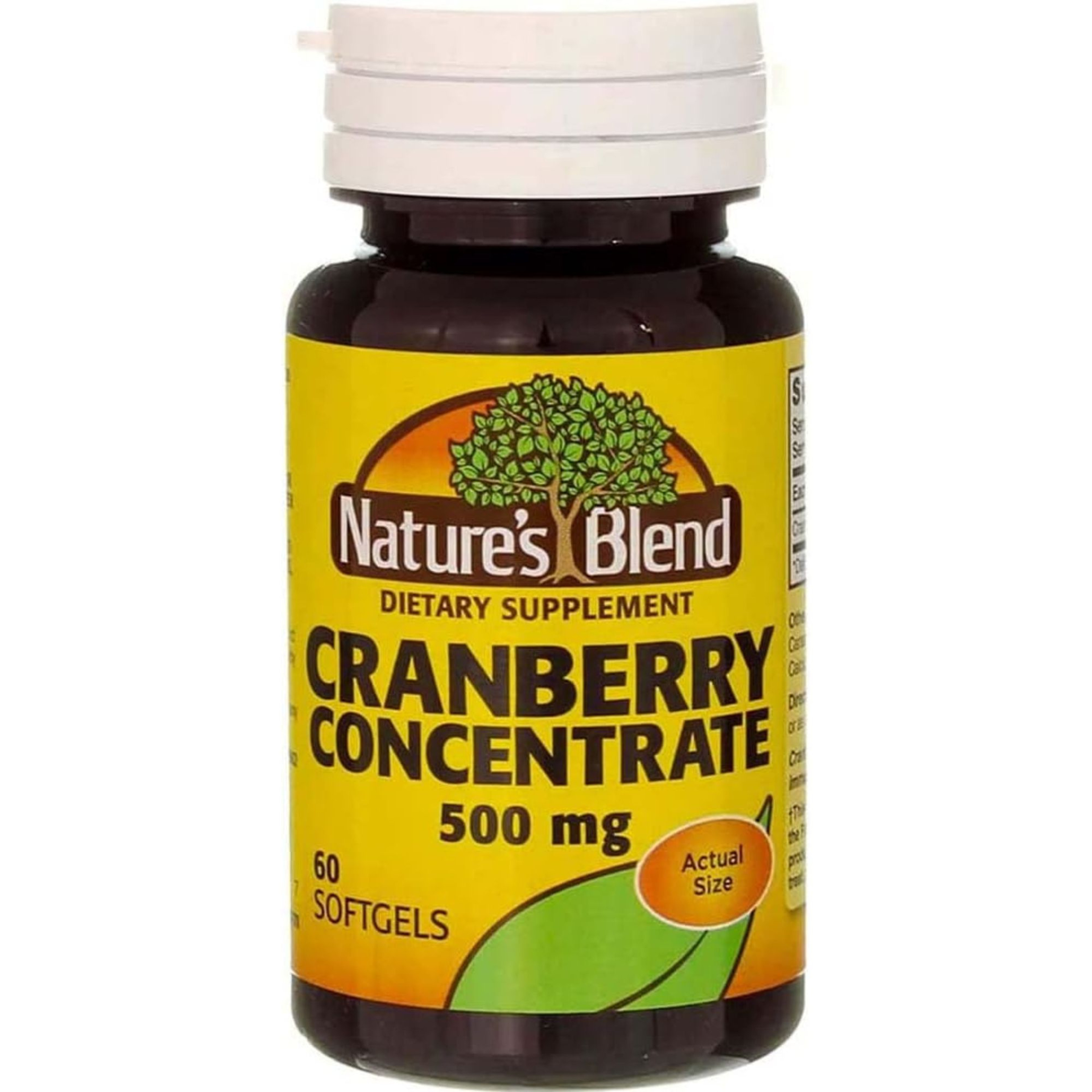 Nature's Blend Cranberry Concentrate Dietary Supplement, 500 mg, 60 Softgels