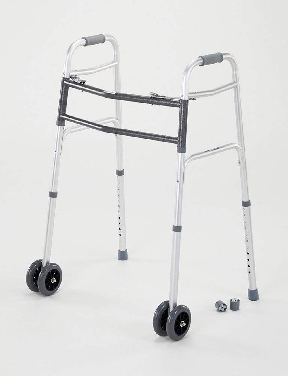 Cardinal Health Heavy-Duty Folding Walker with Wheels