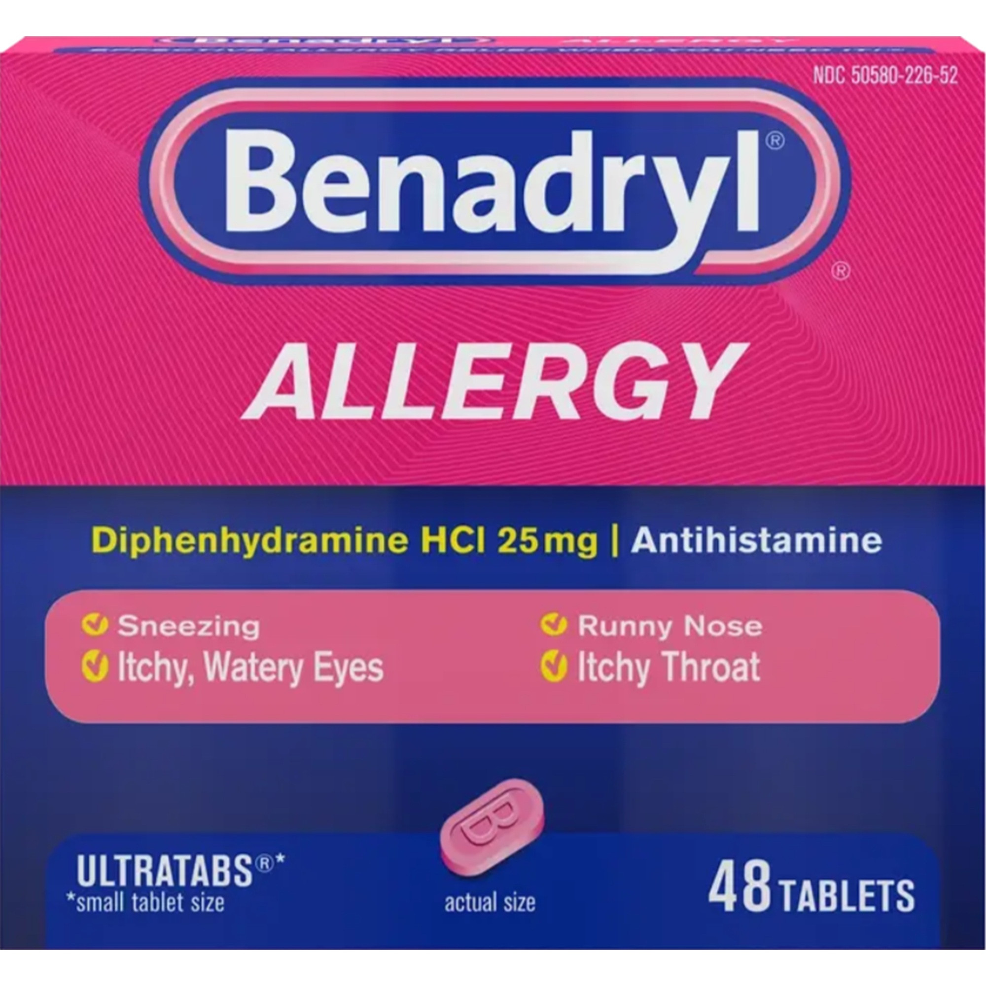 Benadryl Ultratabs for Cold & Allergy Relief