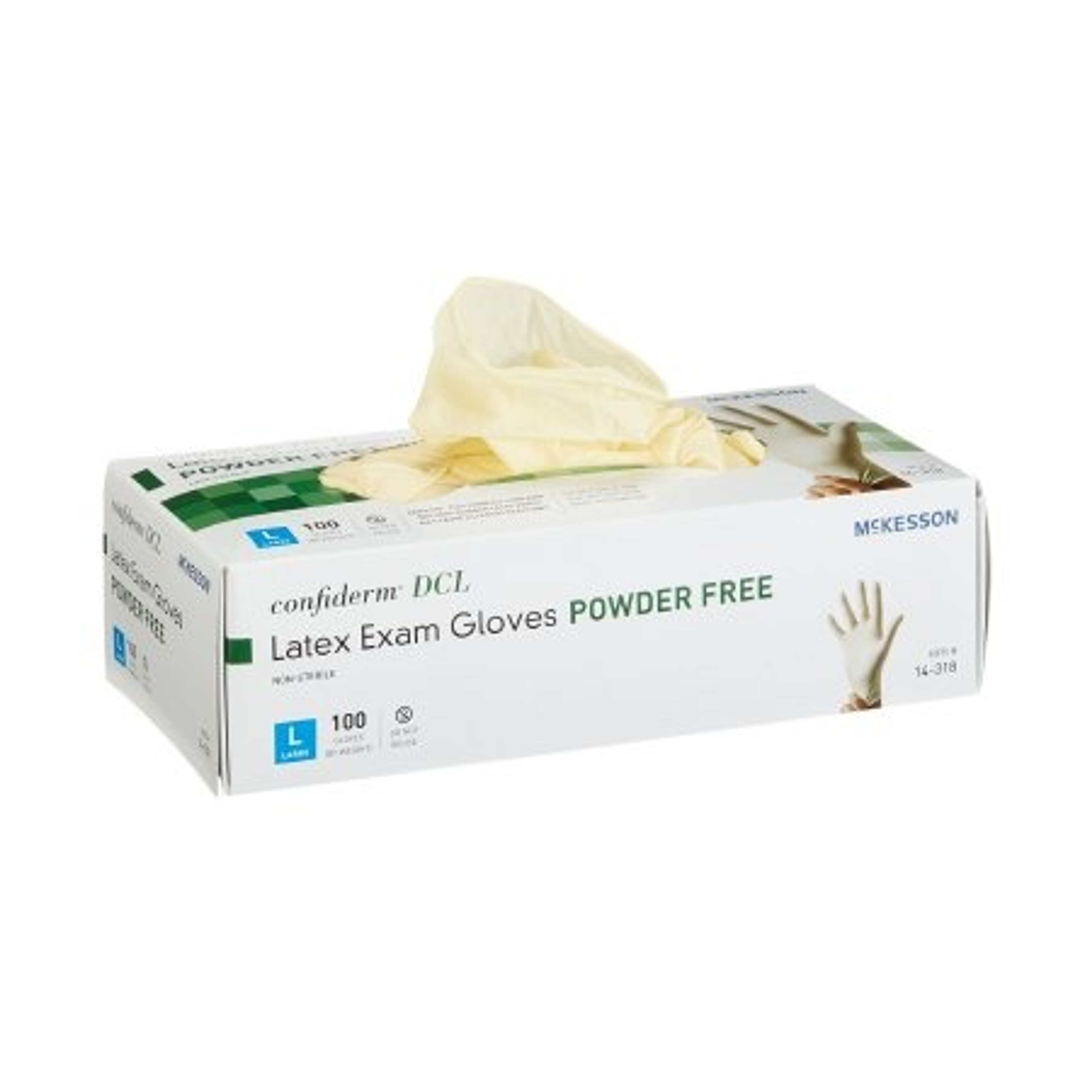 McKesson Confiderm DCL Latex Exam Gloves, Powder Free