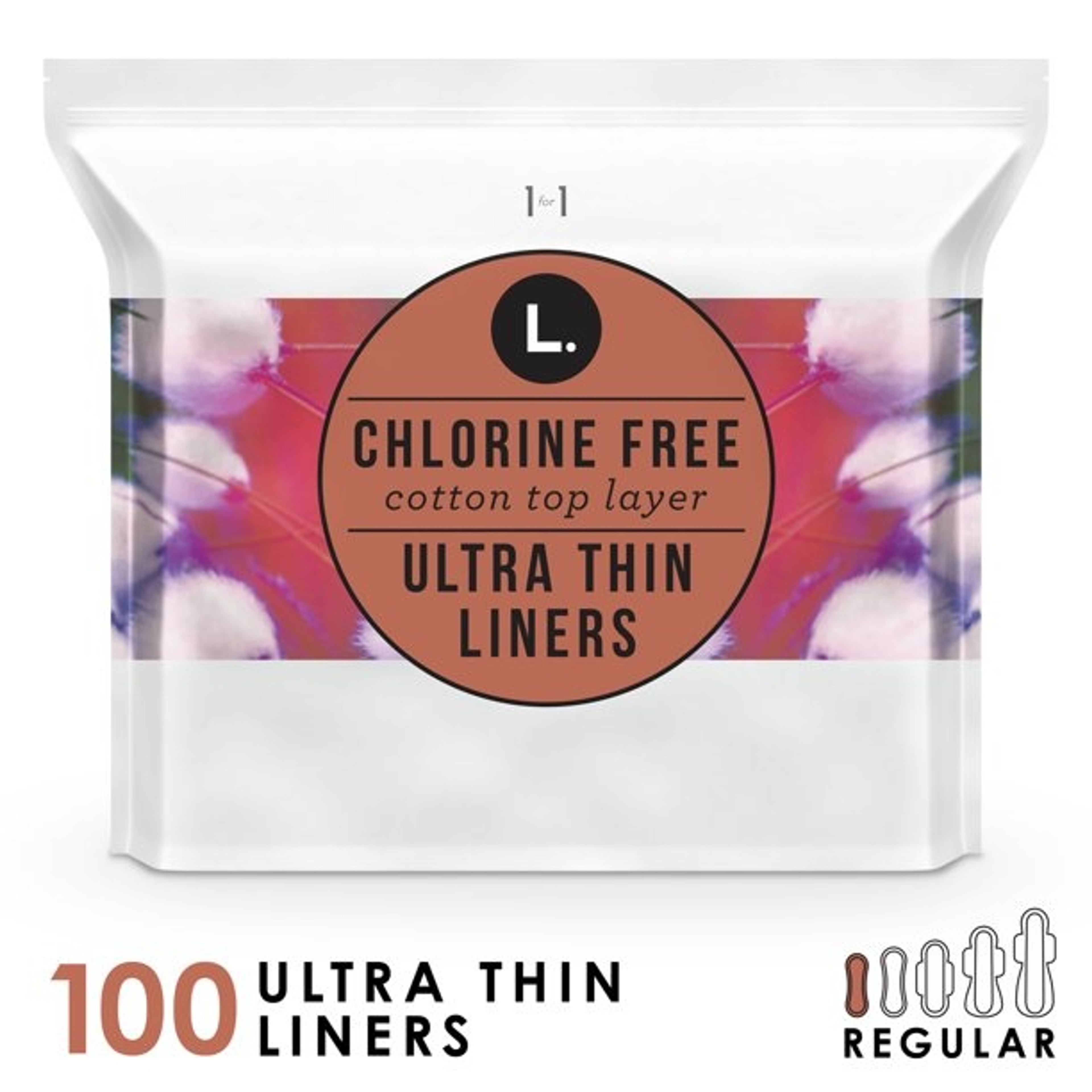 L. Chlorine Free Ultra Thin Liners, Regular Absorbency