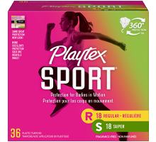 Playtex Sport Tampons Multipack, Unscented, Regular & Super Absorbencies