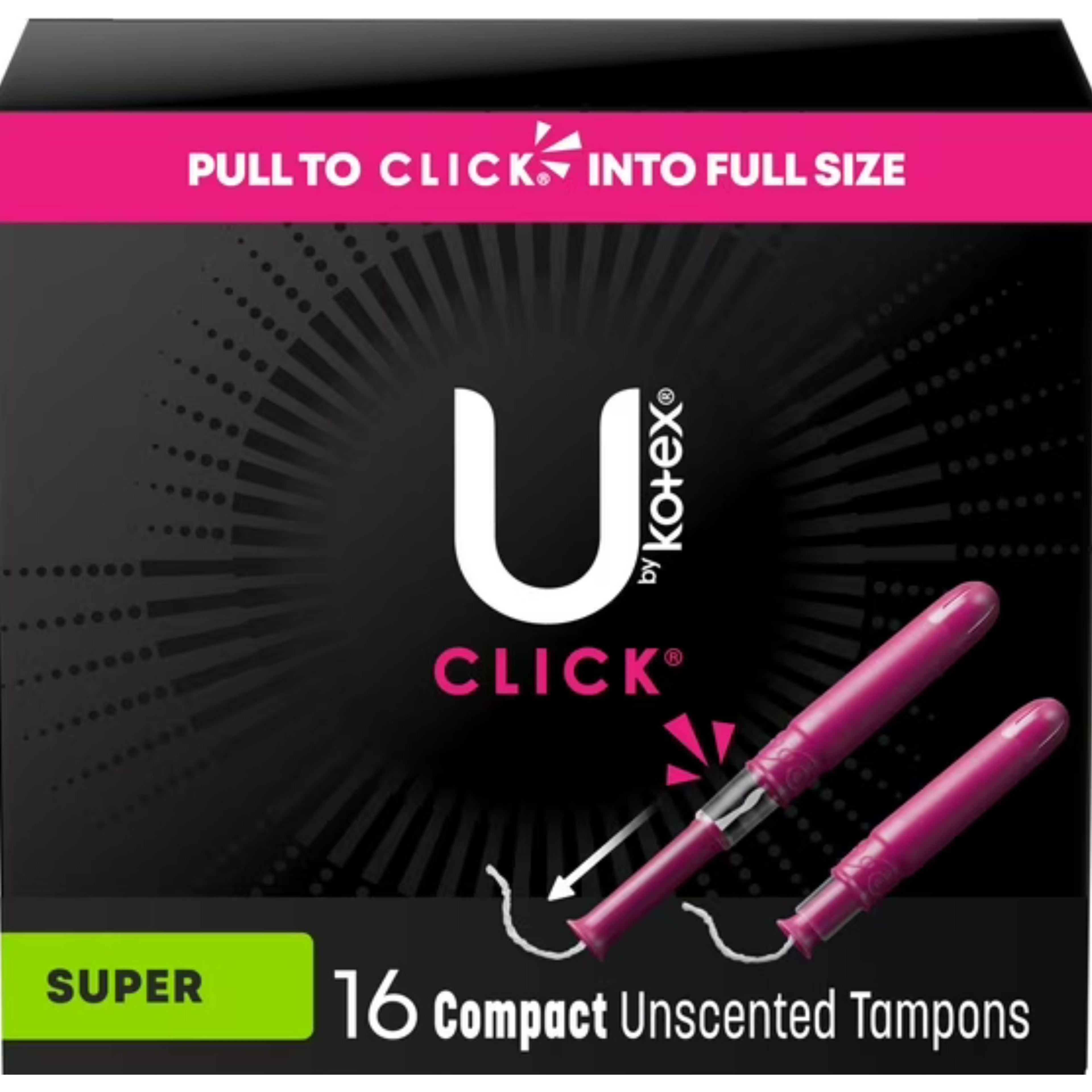 U by Kotex  Click Compact Tampons, Super Absorbency