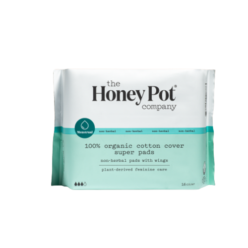 The Honey Pot Non Herbal Pads with Wings, Super Absorbency
