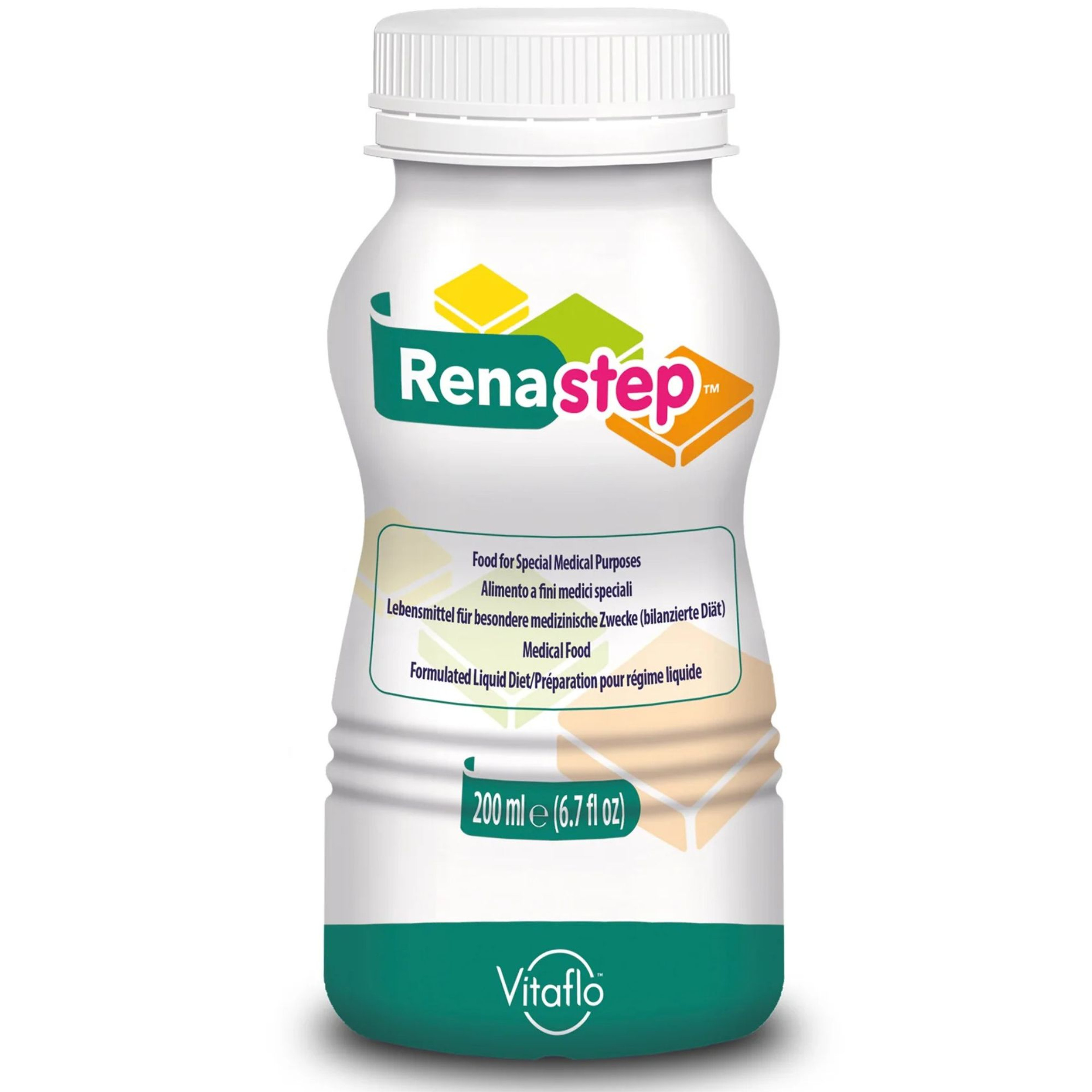 Vitaflo Renastep Pediatric Renal Oral Supplement/Tube Feeding Formula, Ready-to-Use Liquid, Vanilla, 6.7 oz.