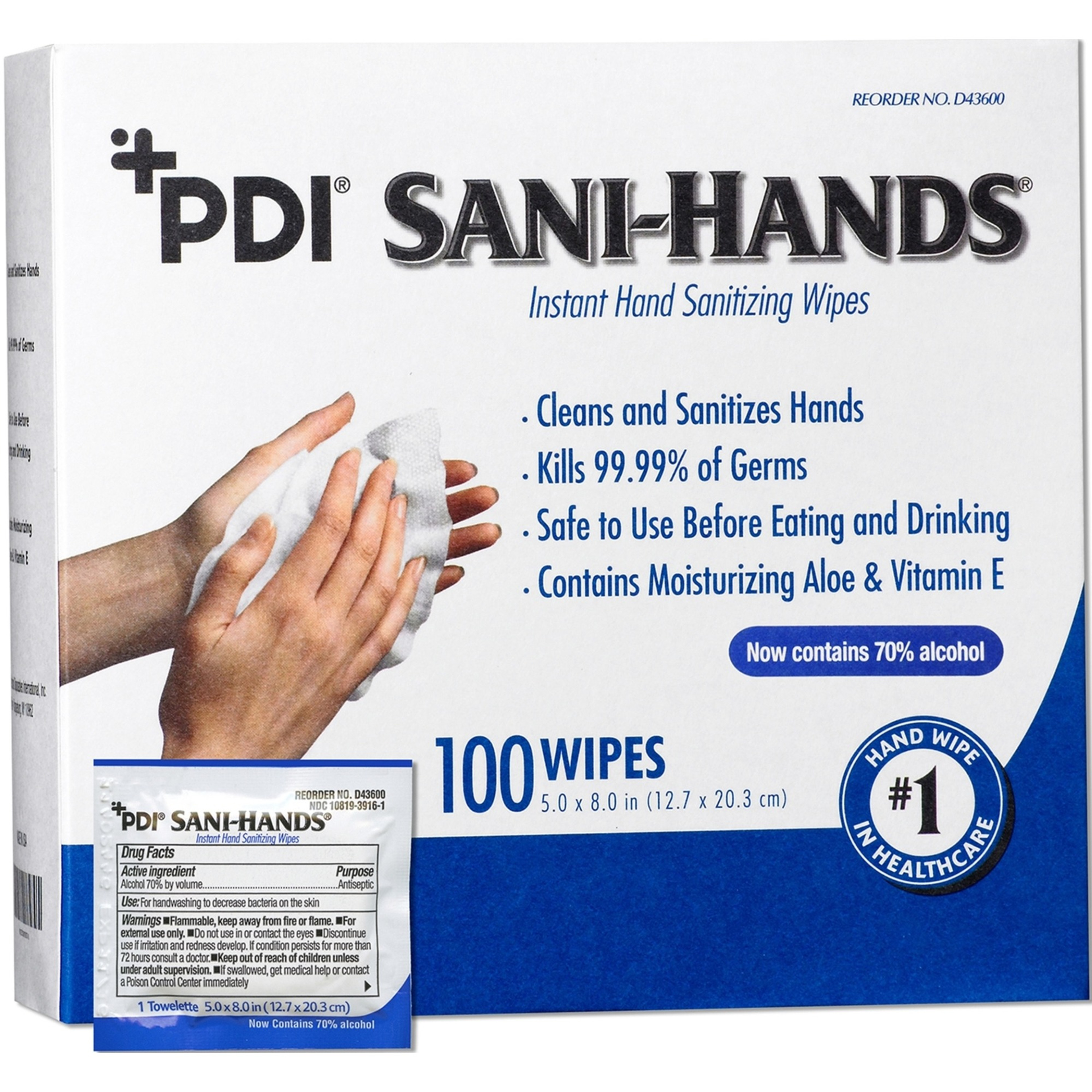Sani-Hands Hand Sanitizing Alcohol Wipe