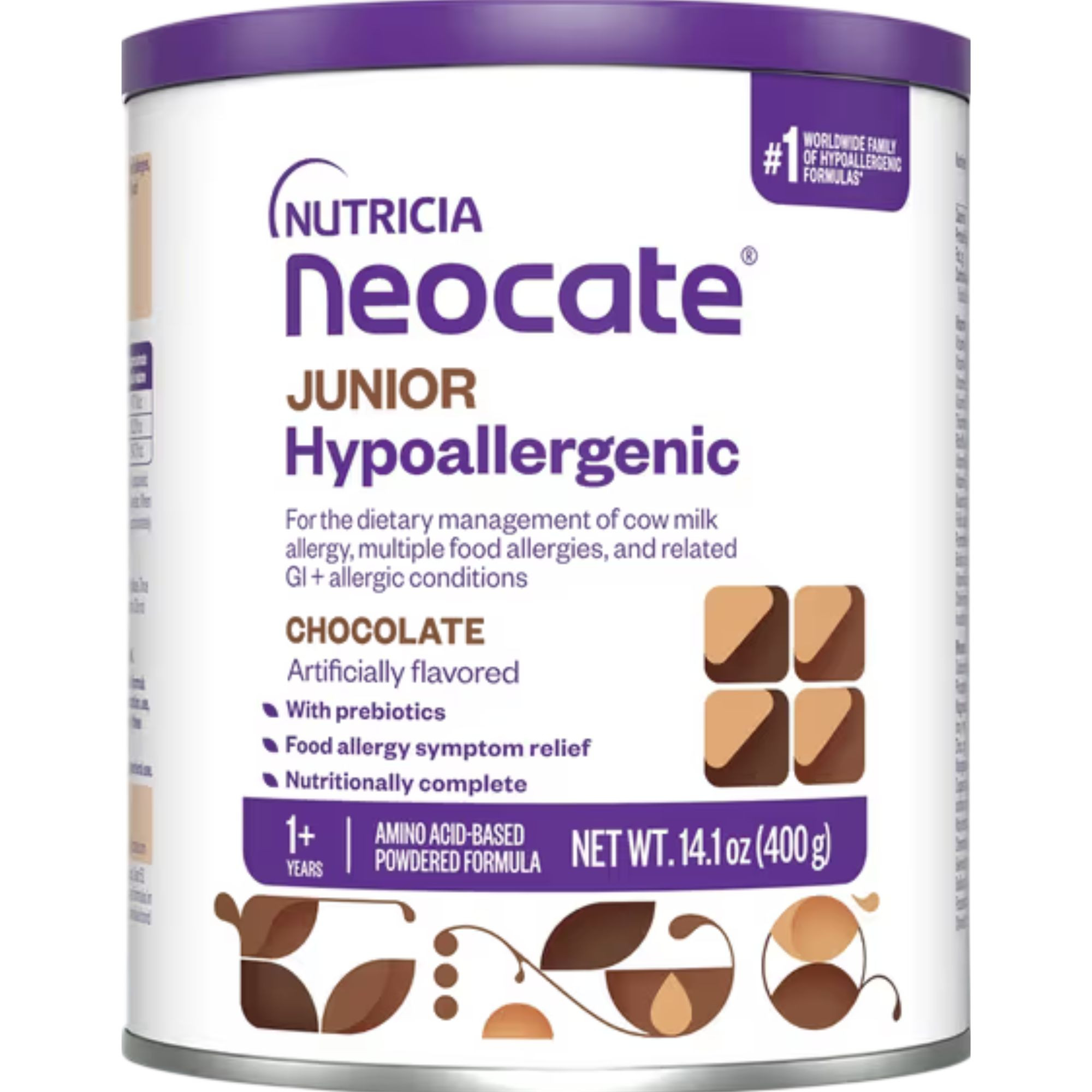 Neocate Junior Amino-Acid Based Nutritionally Complete Powdered Formula, Chocolate, 14.1 oz.
