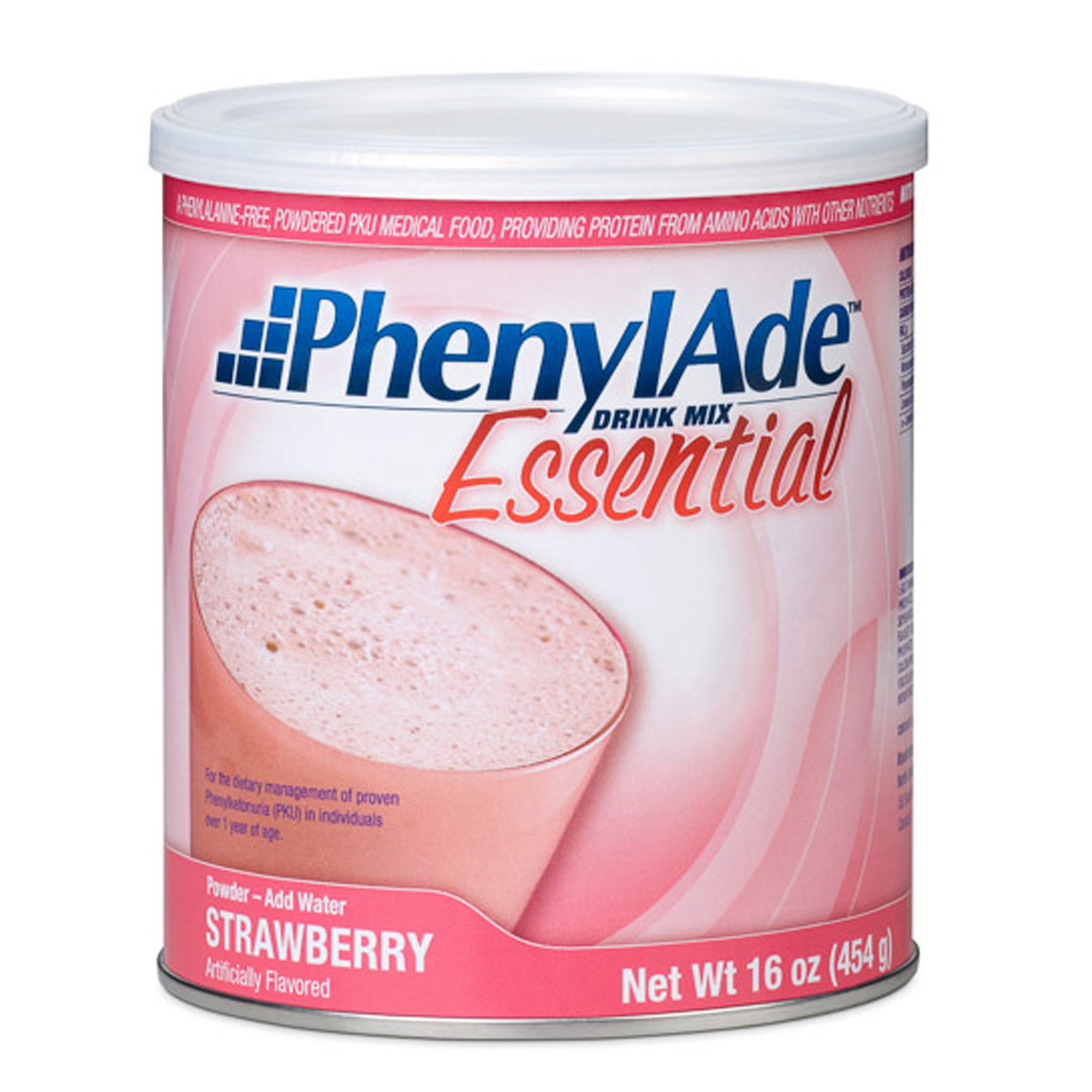 Nutricia PhenylAde Essential PKU Powdered Drink Mix, Strawberry, 1 lb