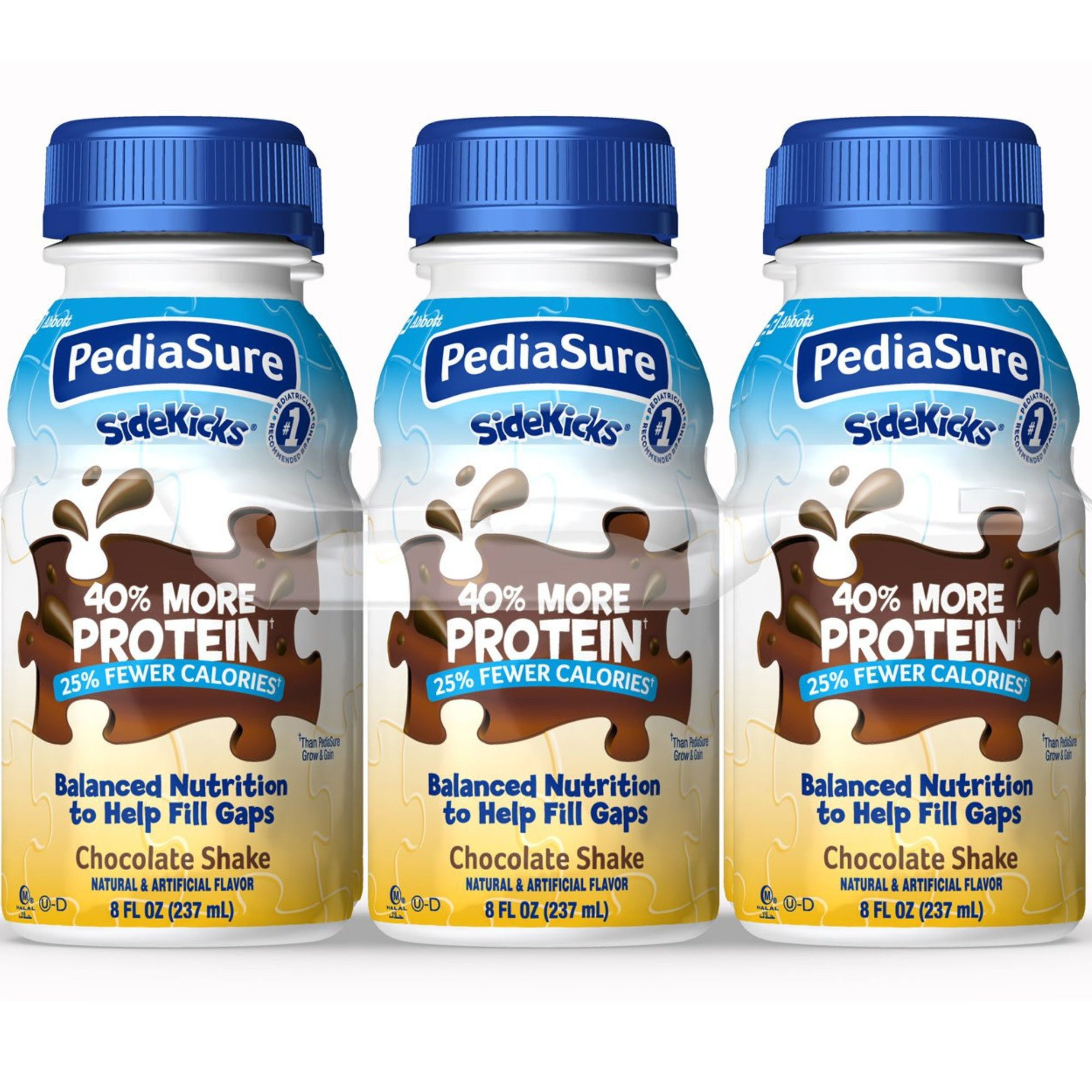 PediaSure Sidekicks High Protein Pediatric Oral & Tube Feeding Supplement Shake, Chocolate, 8 oz.