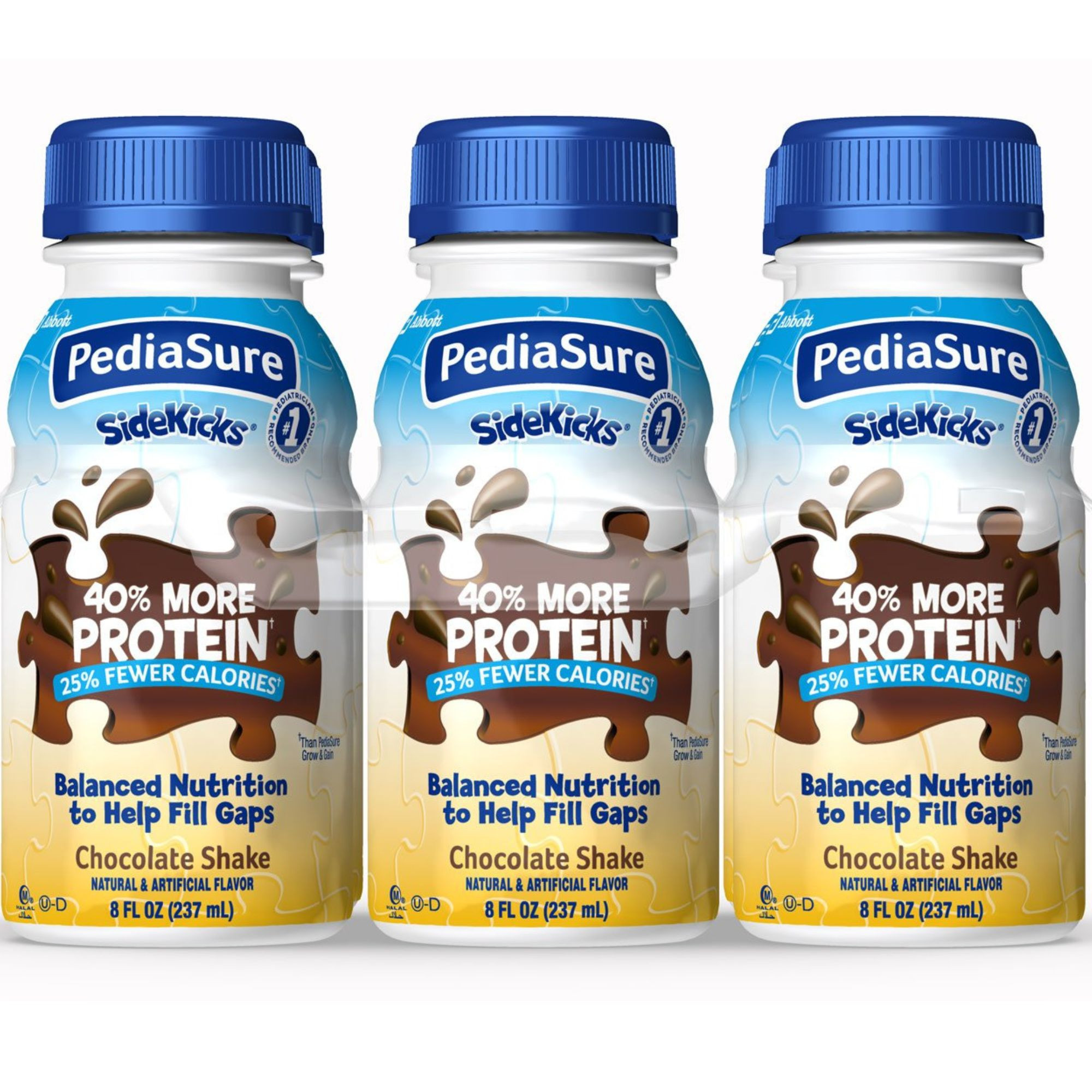 PediaSure Sidekicks High Protein Pediatric Oral & Tube Feeding Supplement Shake, Chocolate, 8 oz.
