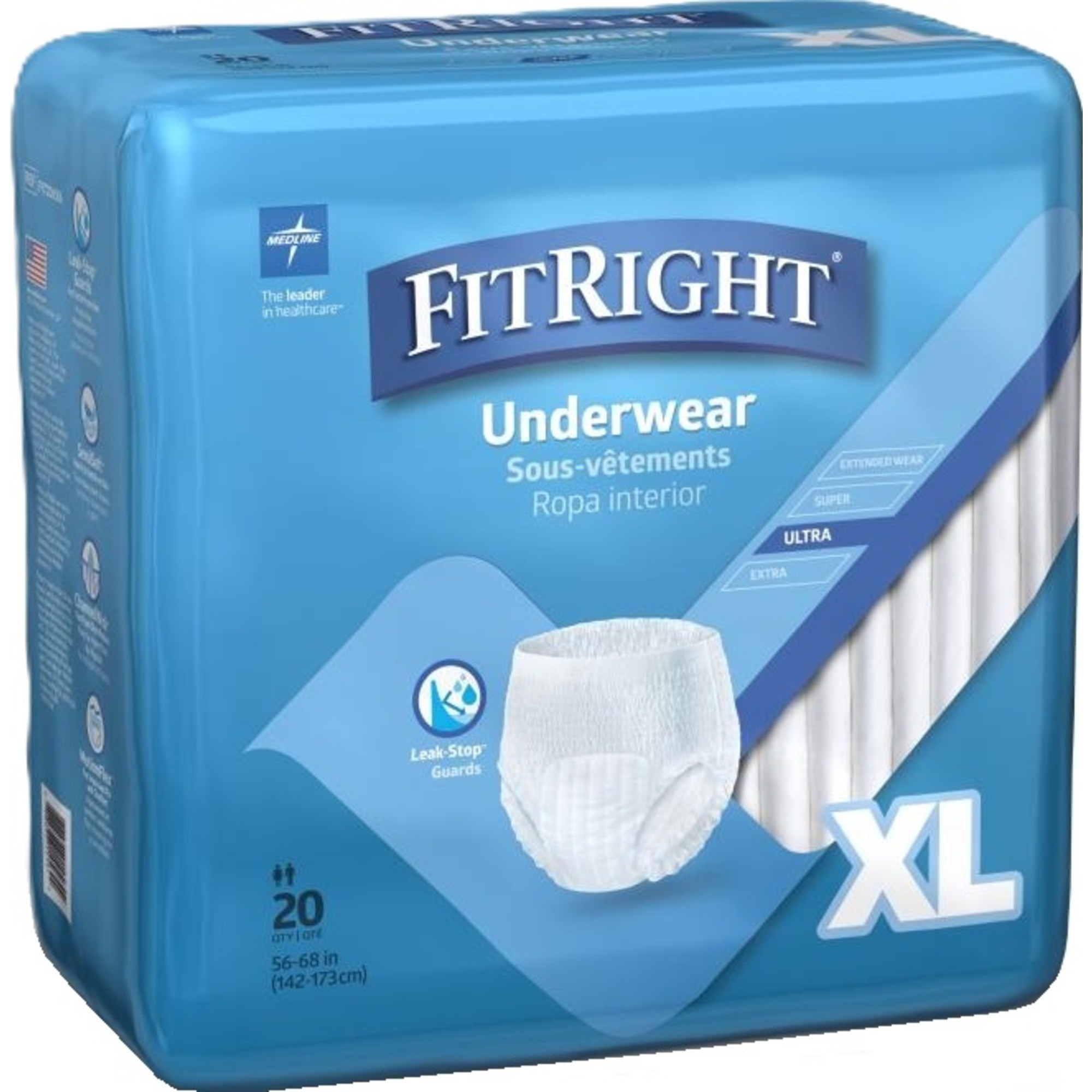 FitRight Ultra Adult Incontinence Pull-Up Underwear, Heavy Absorbency