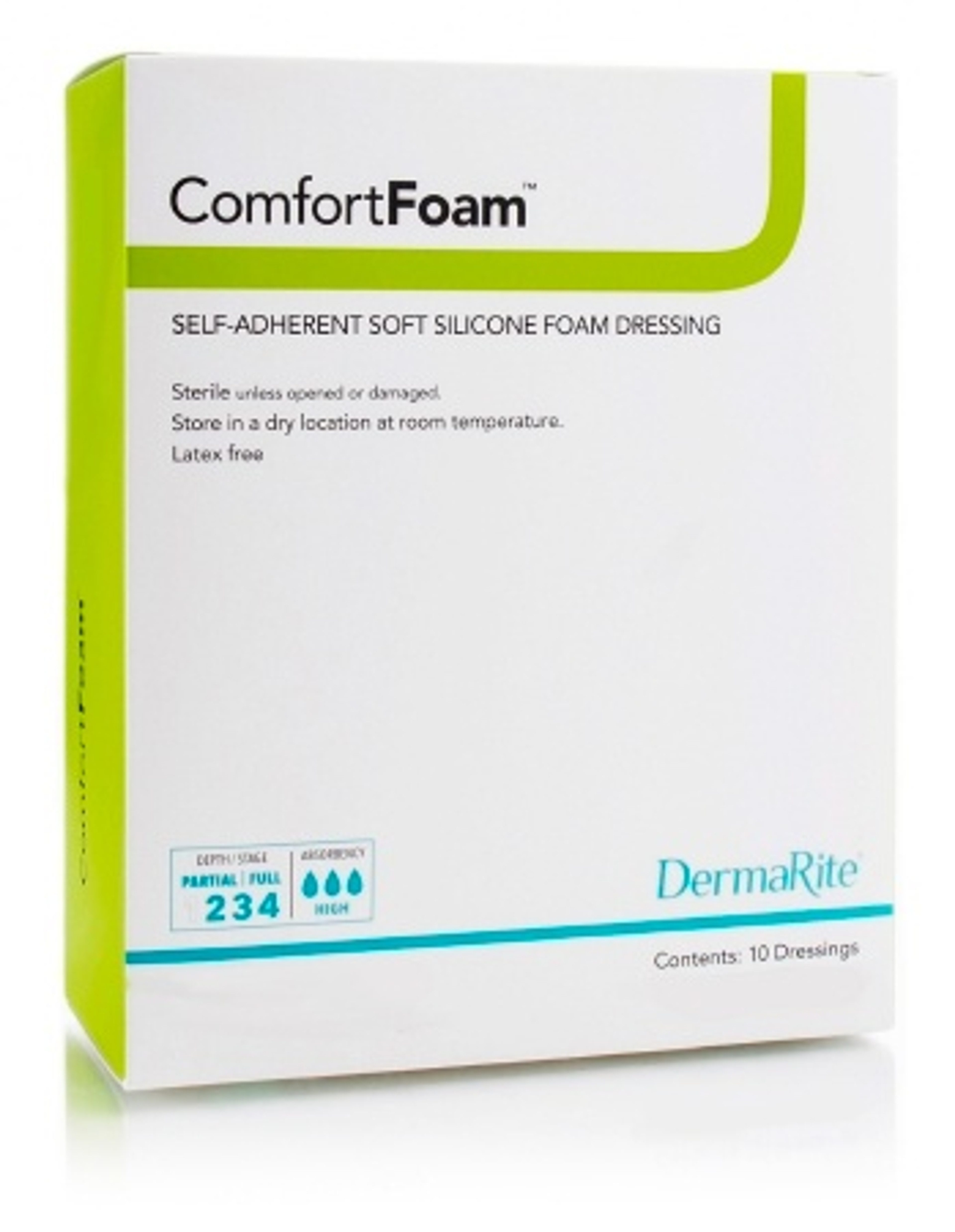 ComfortFoam Self Adherent Soft Silicone Foam Dressing, 2" X 2"