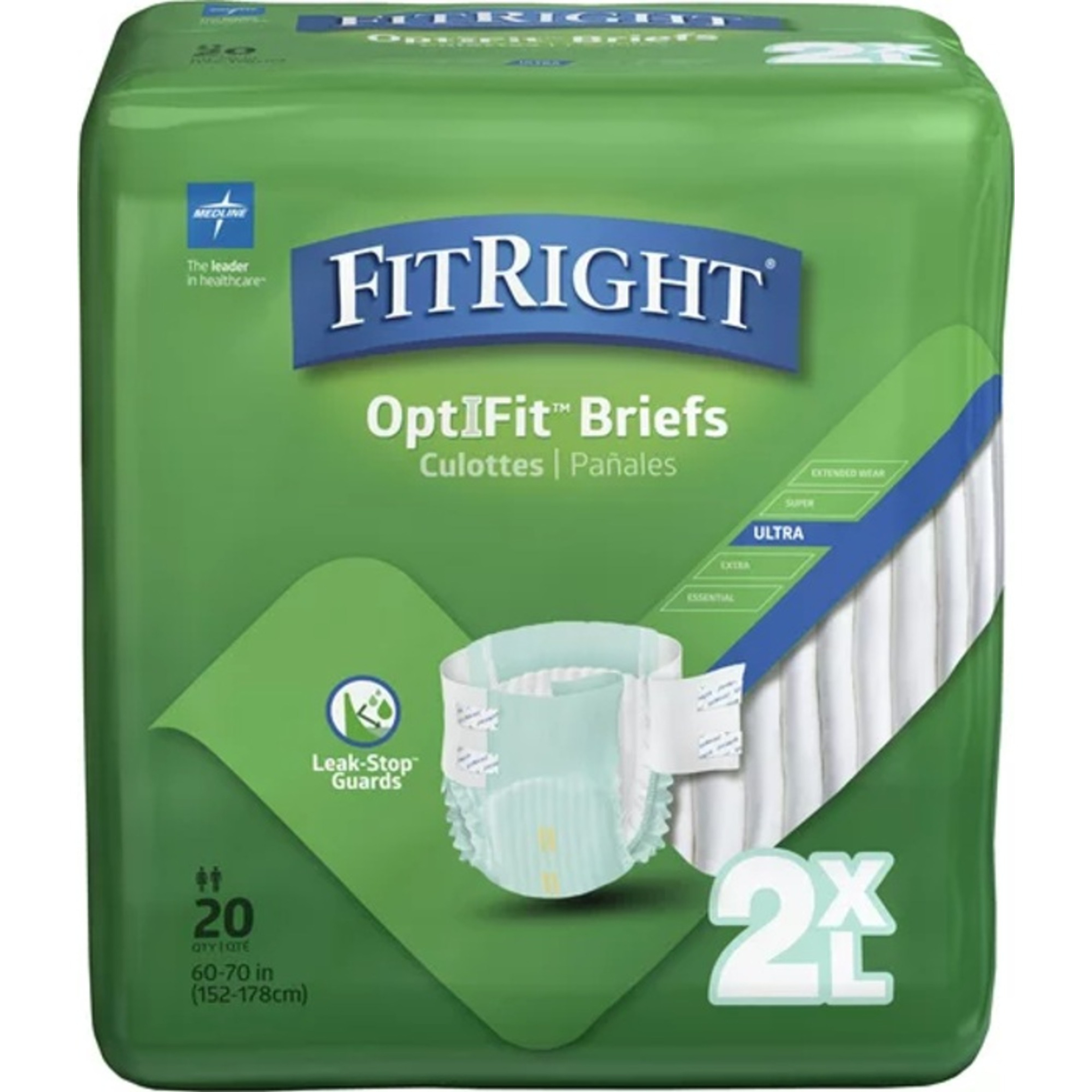 FitRight Ultra Adult Incontinence Briefs, Heavy Absorbency