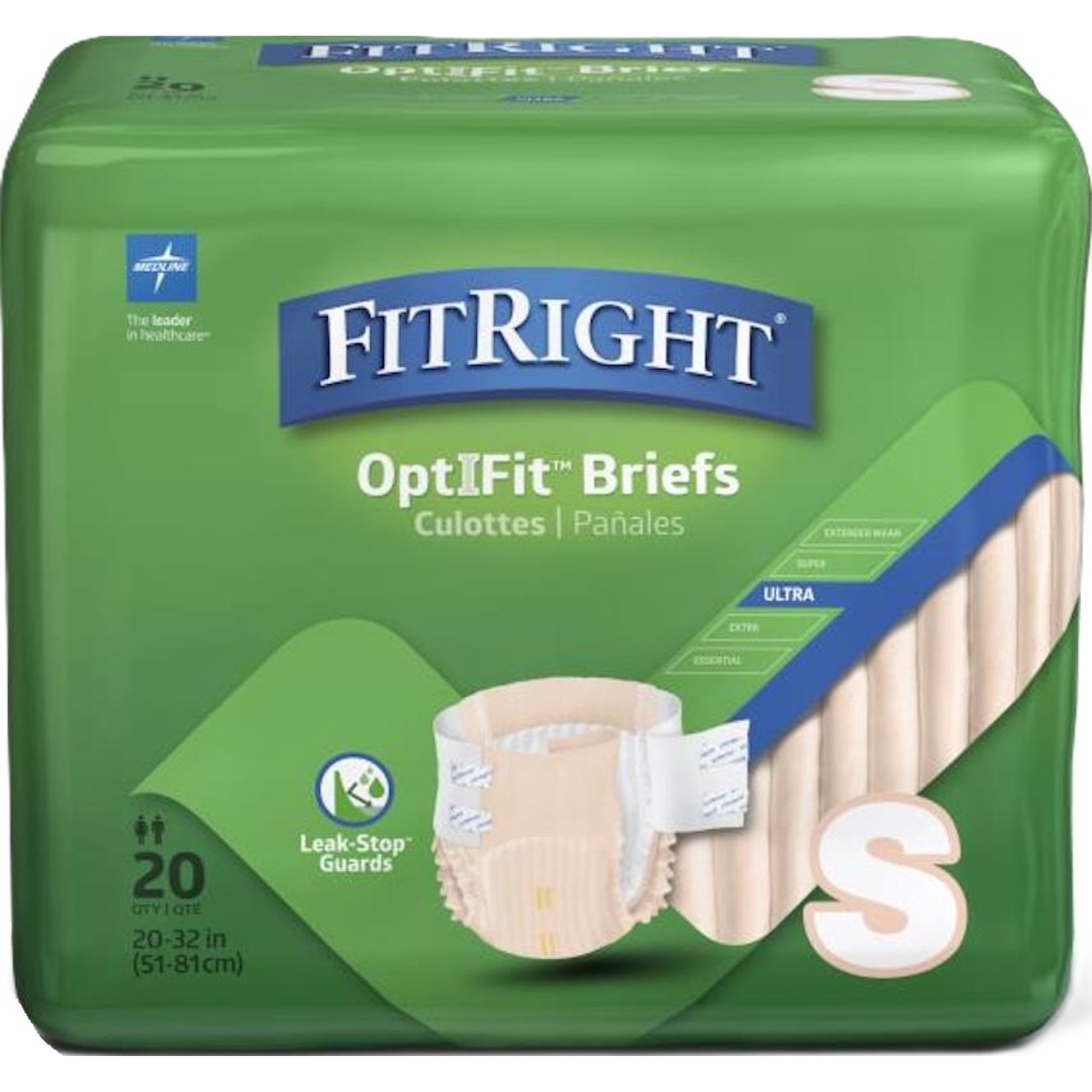 FitRight Ultra Adult Incontinence Briefs, Heavy Absorbency