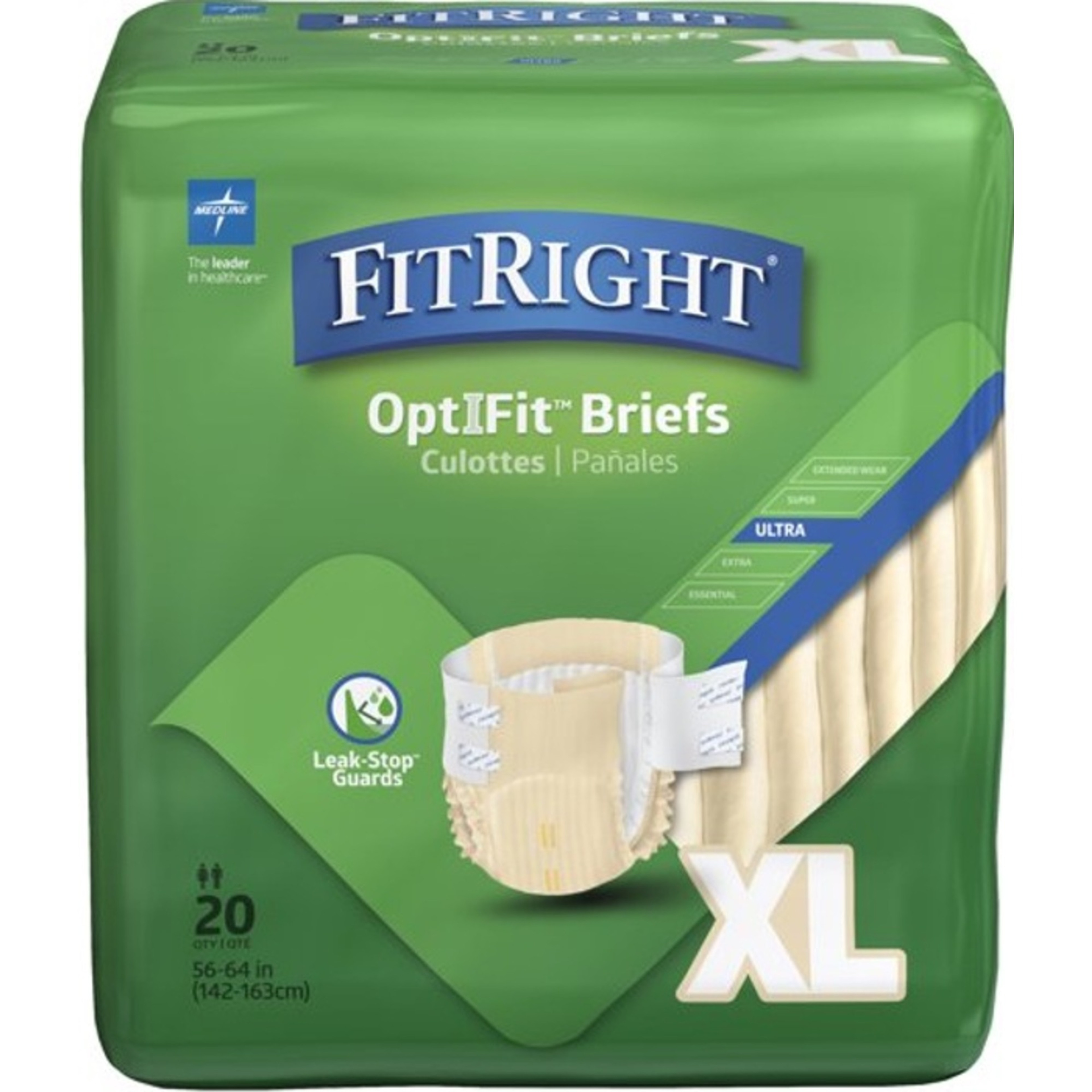 FitRight Ultra Adult Incontinence Briefs, Heavy Absorbency