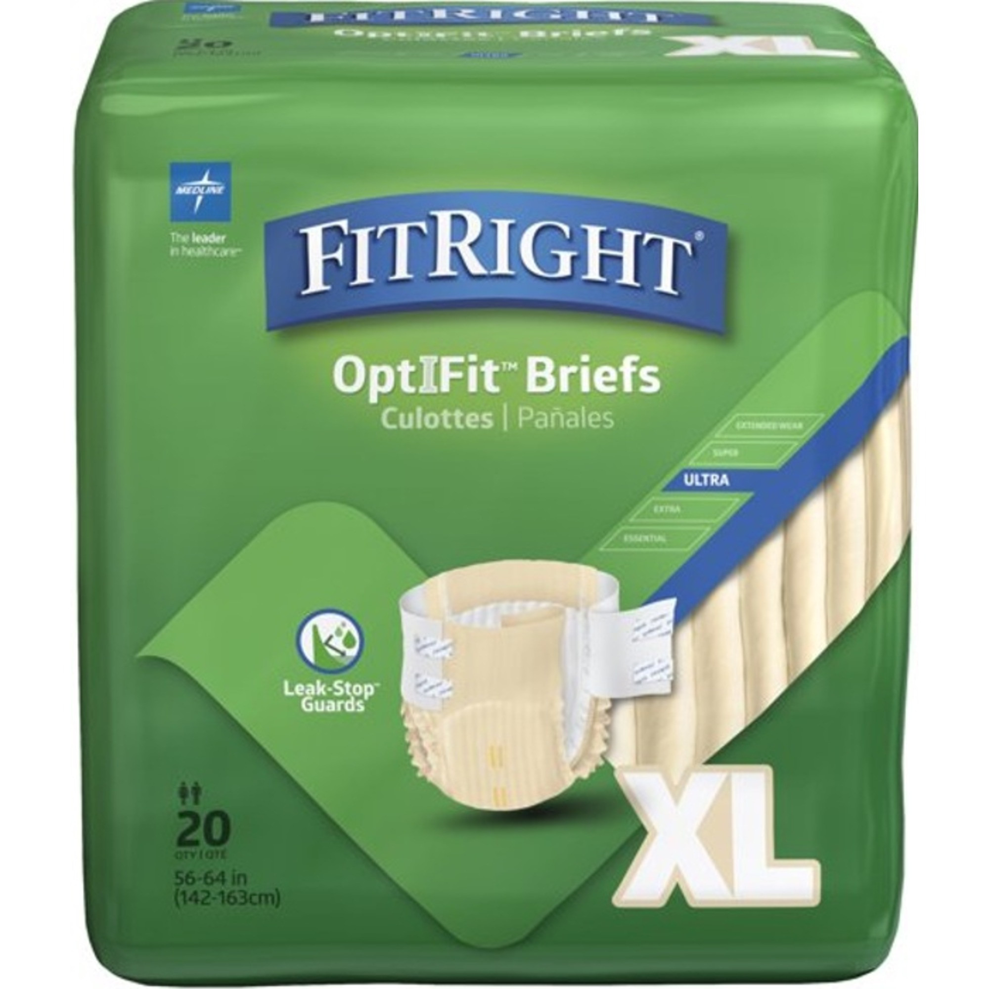 FitRight Ultra Adult Incontinence Briefs, Heavy Absorbency